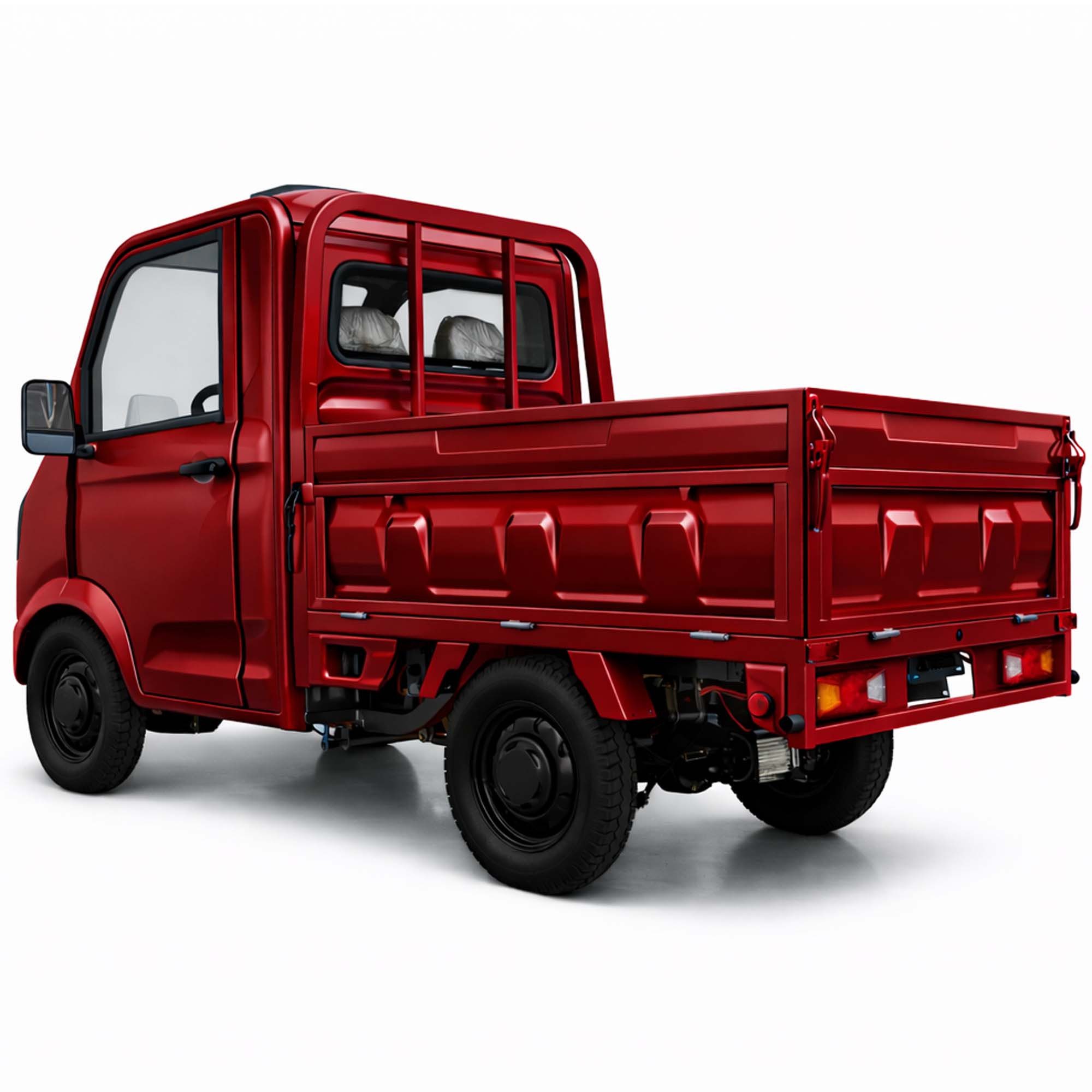 Urban Hopper E-Motorroller Elektro Kabinenroller Lastenrad Mini-LKW Urban Hopper Pickup Twin, 3000 W, 40 km/h, Twin Für 2 Personen, mit Pritsche, Reichweite 70km Blei-Gel-Akku COC