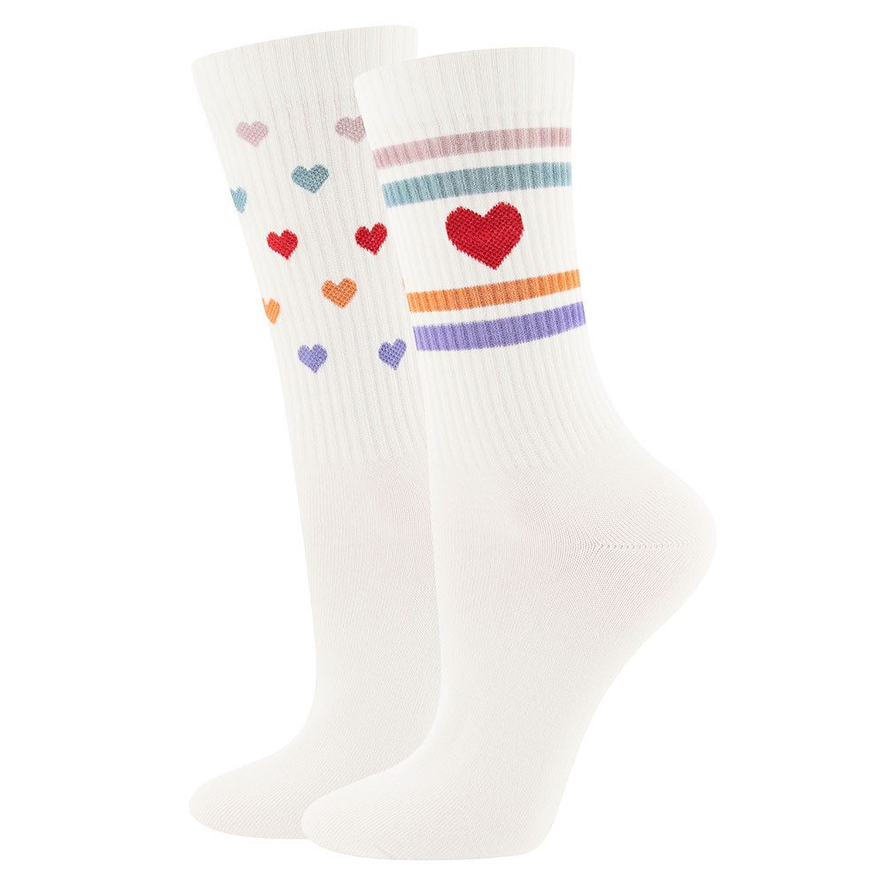 Ewers Socken Socken 2er Pack Herz/Ringel (2-Paar)