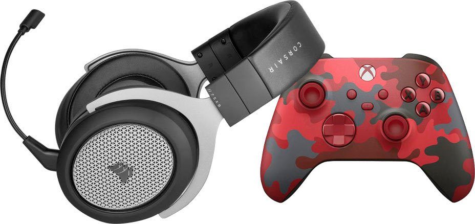 Corsair HS75 XB Wireless Gaming-Headset (Mikrofon abnehmbar,  Noise-Cancelling, inkl. Xbox »Daystrike Camo Special Edition«  Wireless-Controller)