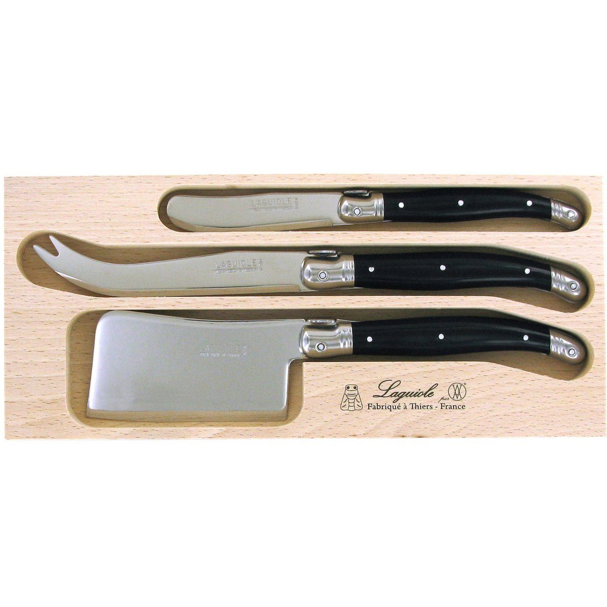 Laguiole Style de Vie Нож для сыра Edelstahl Нож для сыраset schwarz, 3 Stk.