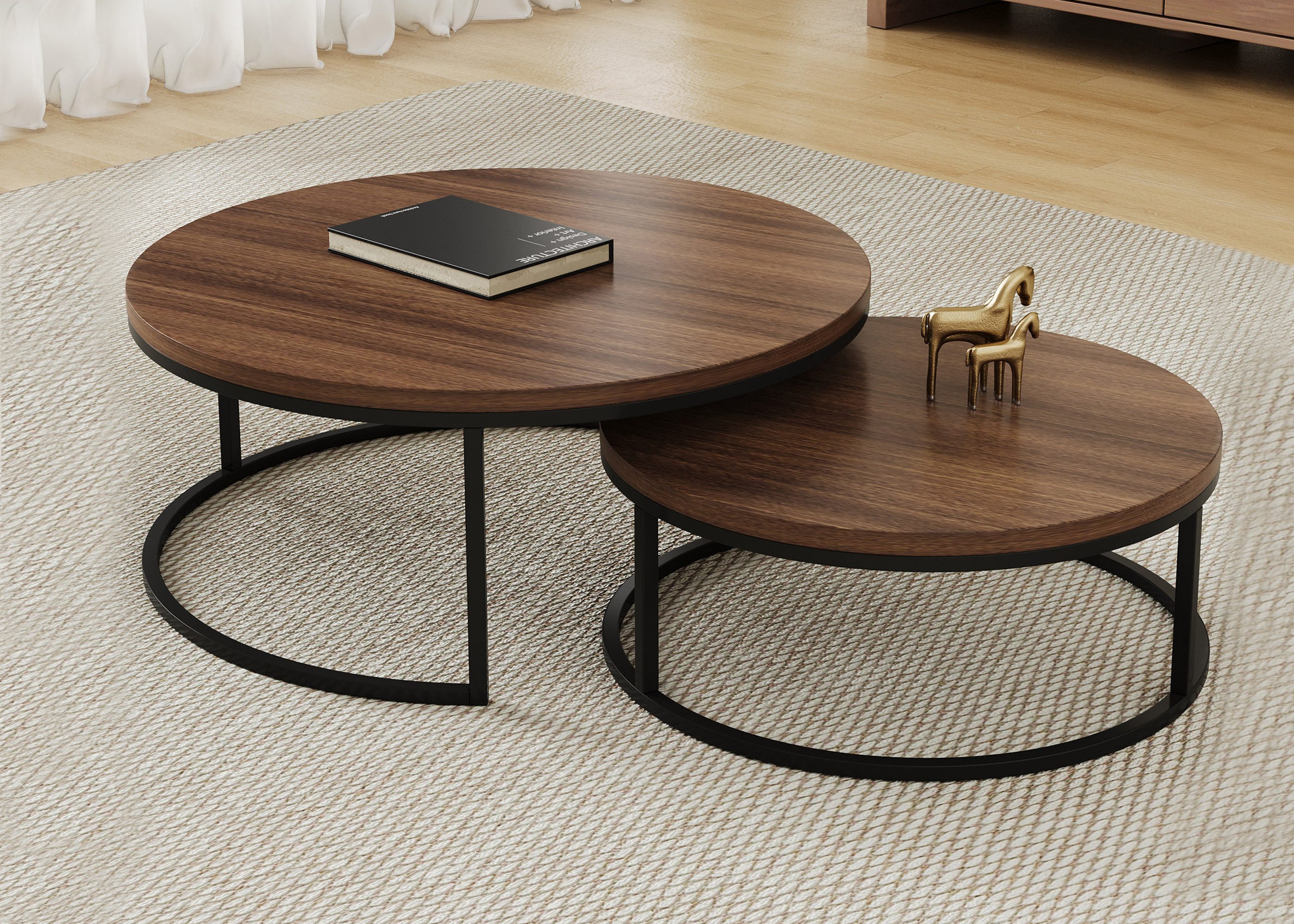 oleyluckidea Couchtisch 90°drehbar Kaffeetisch,2-in-1 Umklappbare wohnzimmertisch Sofatisch (1 Tisch), Breite des Couchtisches: 123 cm, Breite des Schreibtisches: 123 cm