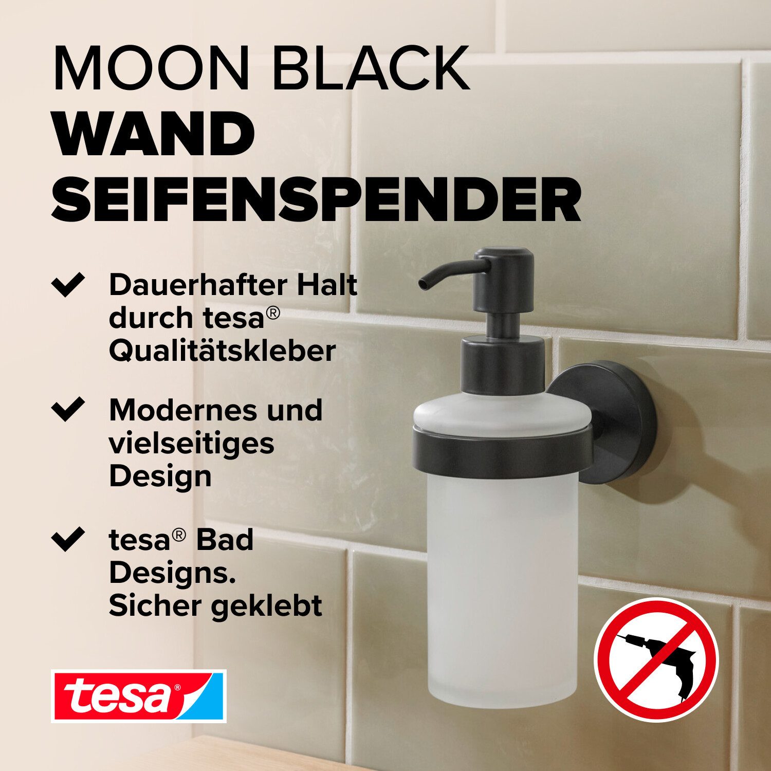 tesa Seifenspender MOON Wandseifenspender ohne Bohren günstig online kaufen