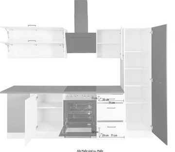 HELD MÖBEL Winkelküche Trier, mit E-Geräten, Stellbreite 220/270 cm