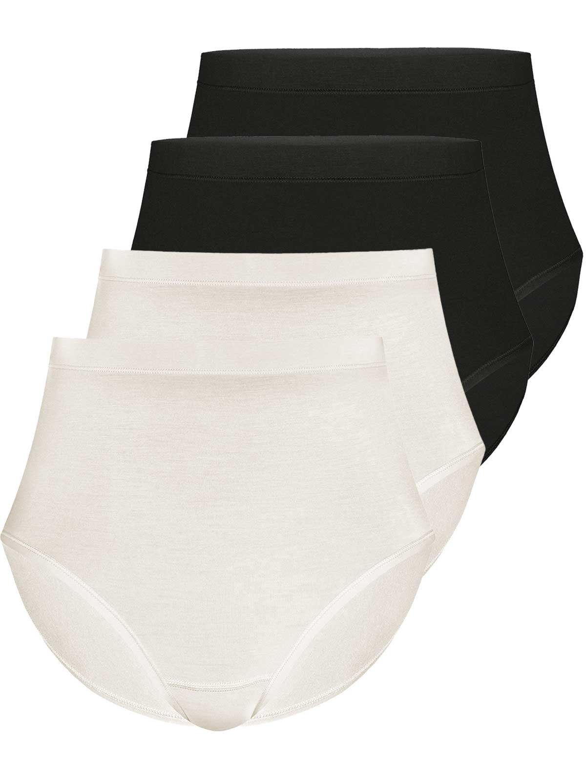 Sassa Taillenslip 4er Sparpack Slip Maxi LOVELY SKIN (Spar-Set, 4-St) Zwickel