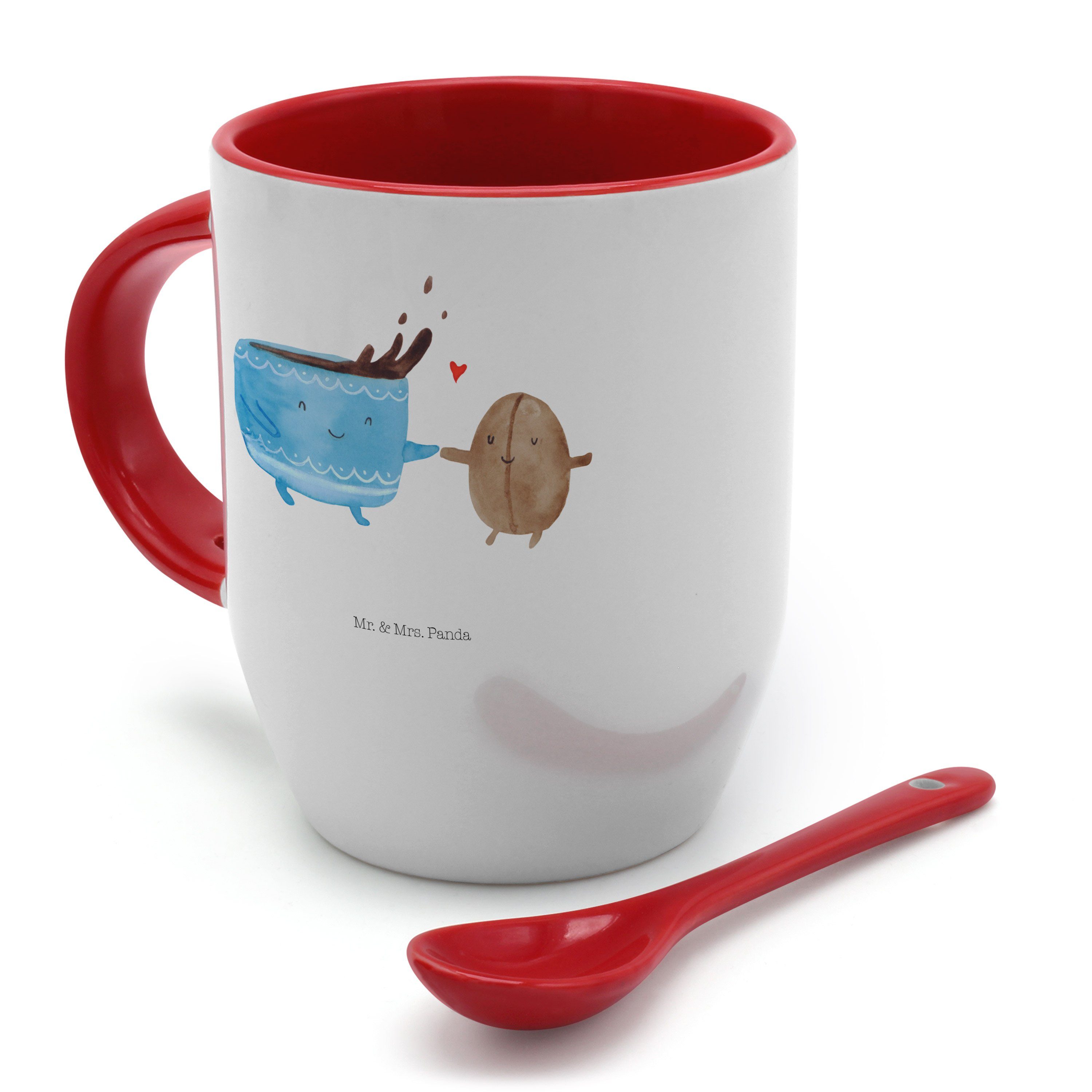Geschenk, & - Tiere, Mrs. Kaffeebecher, Tasse Keramik Mr. Kaffeetasse, Kaffee Gut, Panda - Weiß Bohne