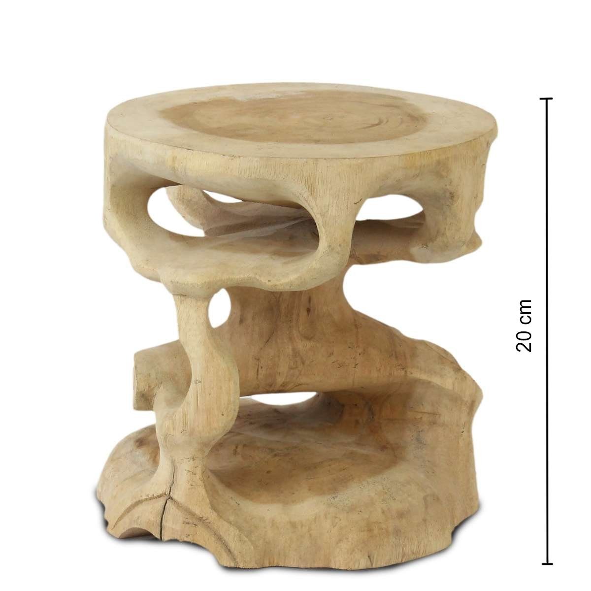Oriental Galerie Blumenhocker Rundhocker Teakholz Natur günstig online kaufen
