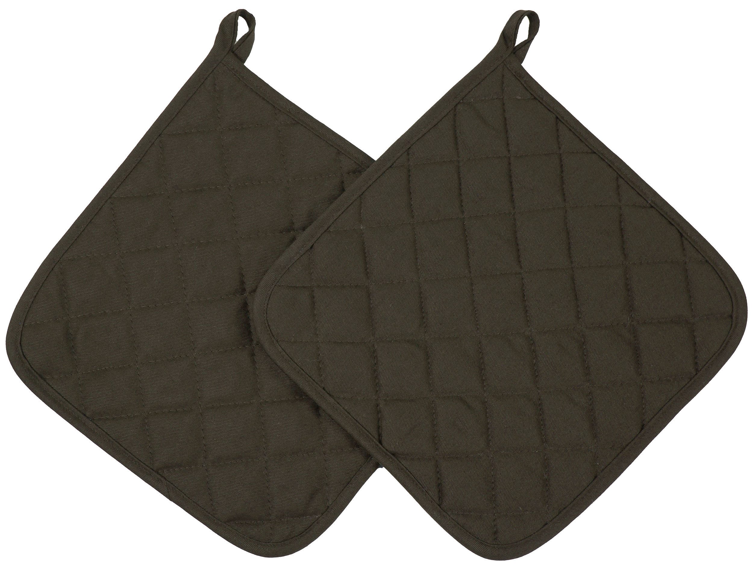ZOLLNER Topflappen, (Set), 24 x 24 cm, 100% Baumwolle, Temperaturbeständig bis 100°C