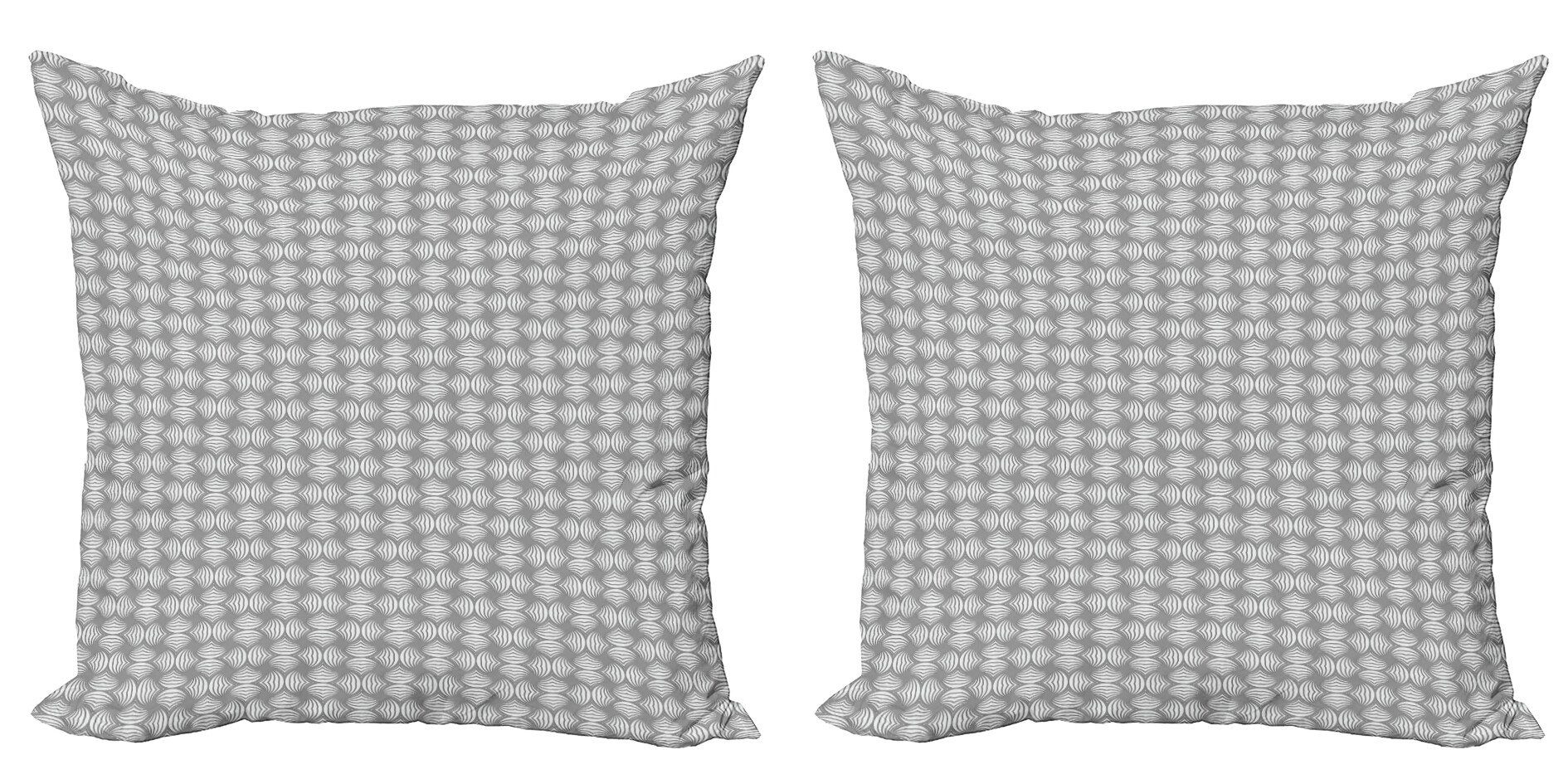 Kissenbezüge Modern Accent Doppelseitiger Digitaldruck, Abakuhaus (2 Stück), Abstrakt Twisted Kreis Stripes