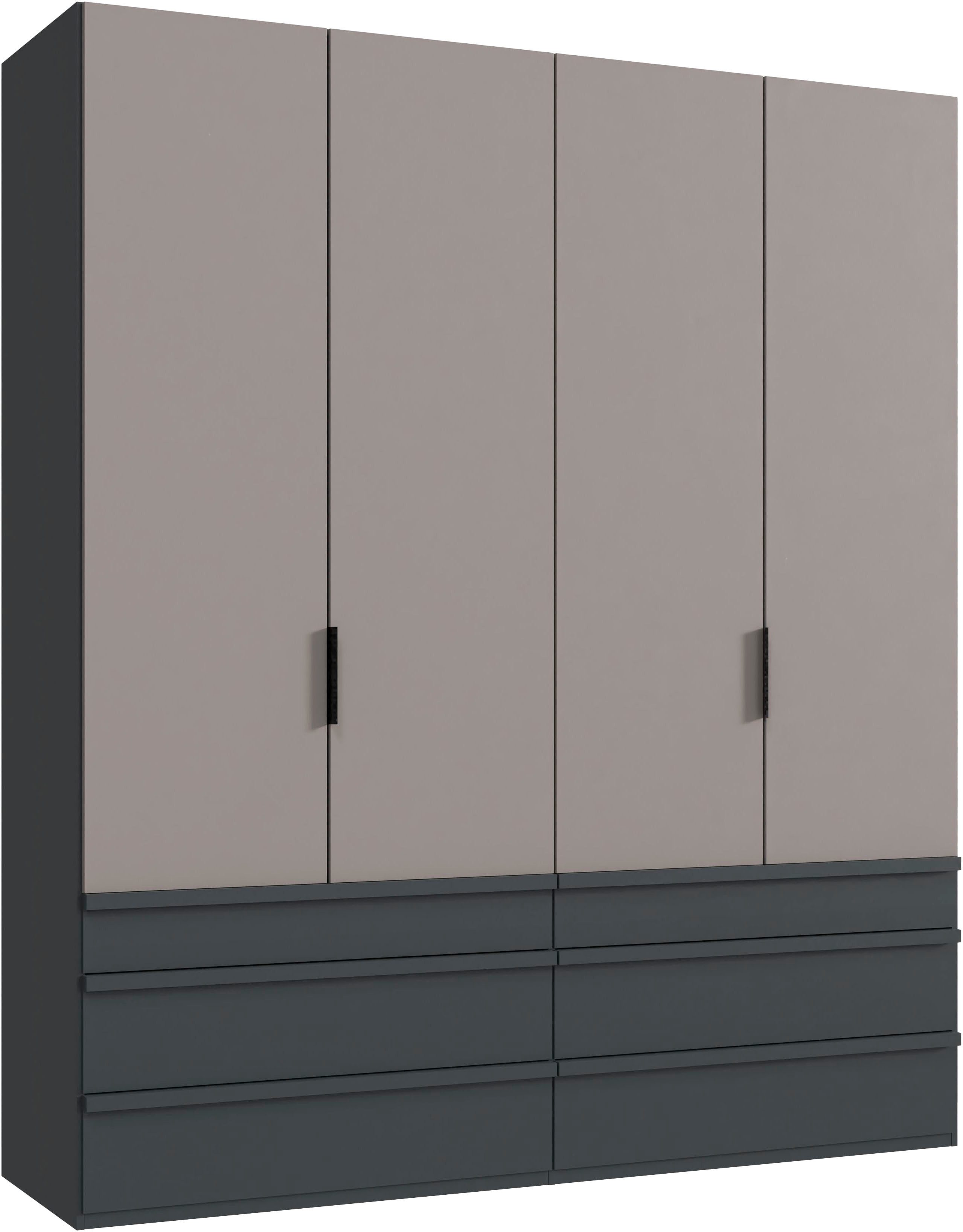 Wimex Falttürenschrank Oxford by fresh to go, in der Breite 200cm, in 2 Höhen erhältlich (mit Schubladen, wahlweise mit oder ohne Spiegel) mit hochwertigen Falttüren für den perfekten Überblick