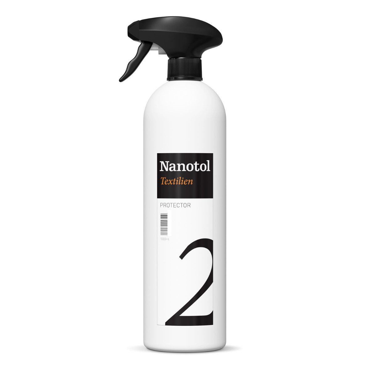 Nanotol Textilien Protector Imprägnierspray (Nanoversiegelung für Schuhe, Kleidung, Polstermöbel, Markisen, Teppiche etc. - ein Produkt für ALLE Textilien, 20m² pro L), lösungsmittelfrei, geruchslos, 100% durchsichtig