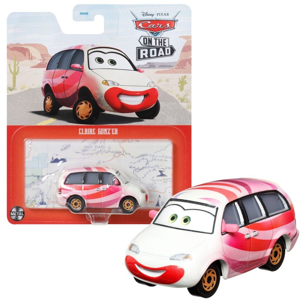 Disney Cars Spielzeug-Rennwagen Racing Claire Auto Mattel Die Cars Cast 1:55 Fahrzeuge Style Gunz'er Disney