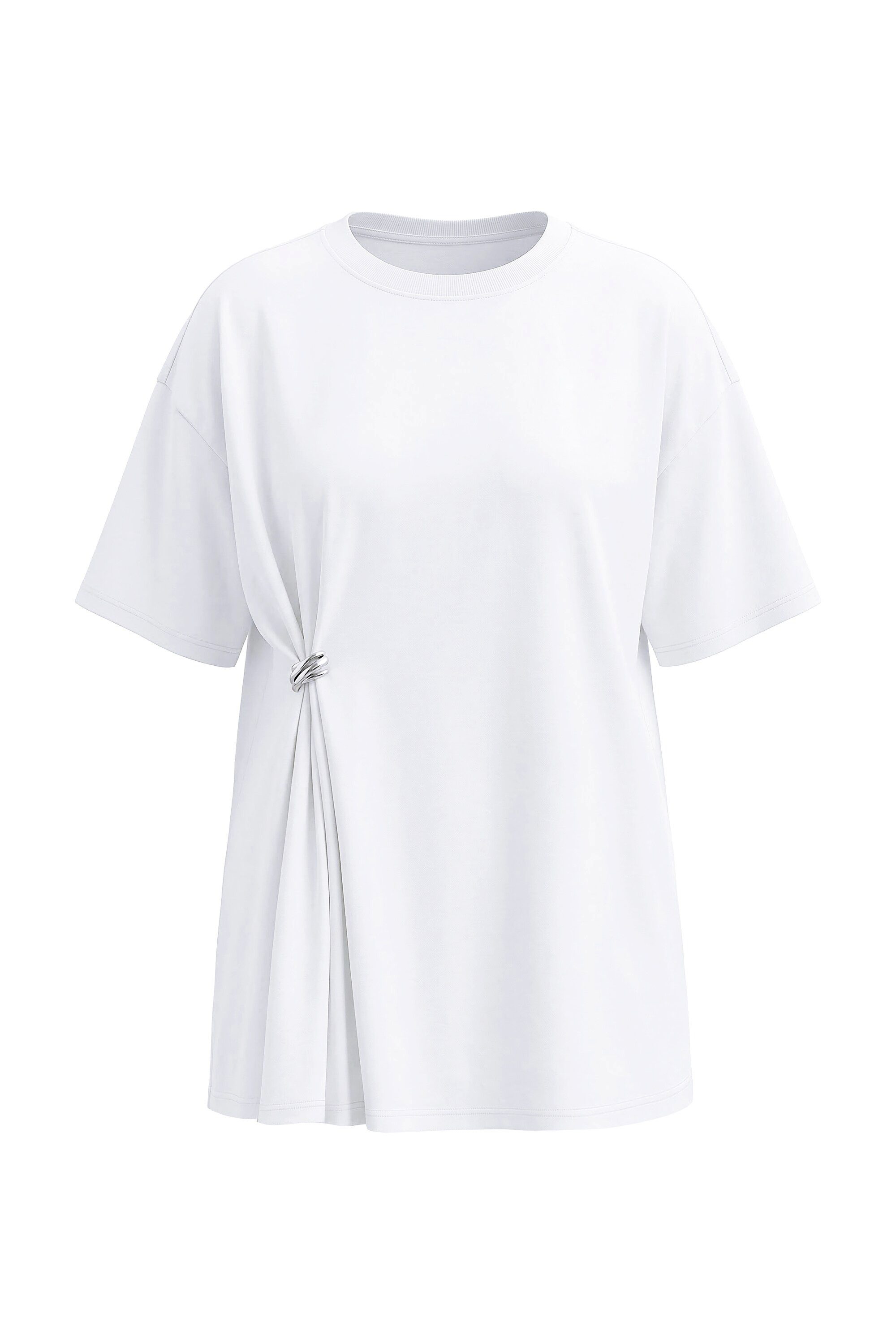 Studio Untold T-Shirt T-Shirt oversized Schmuckknoten – Bild 2 von 4