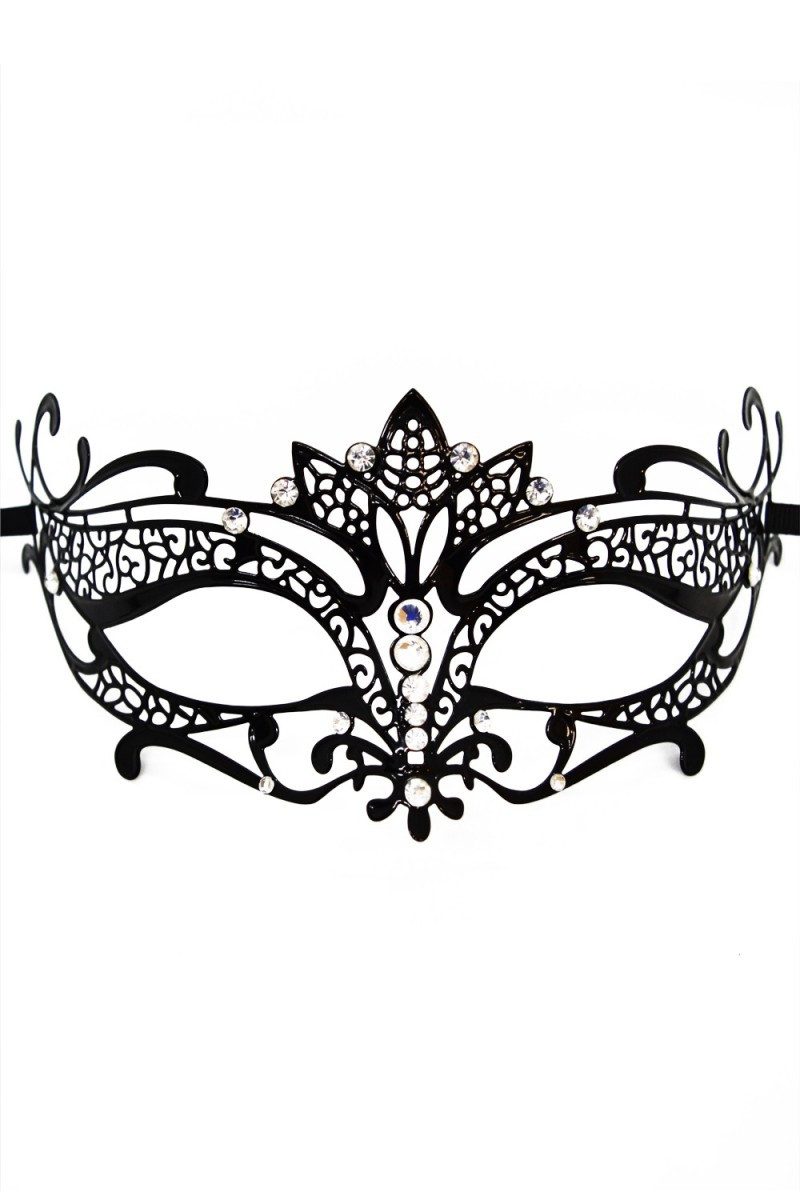Be Lily Accessoires Verkleidungsmaske, venezianische Maske in schwarz - One Size