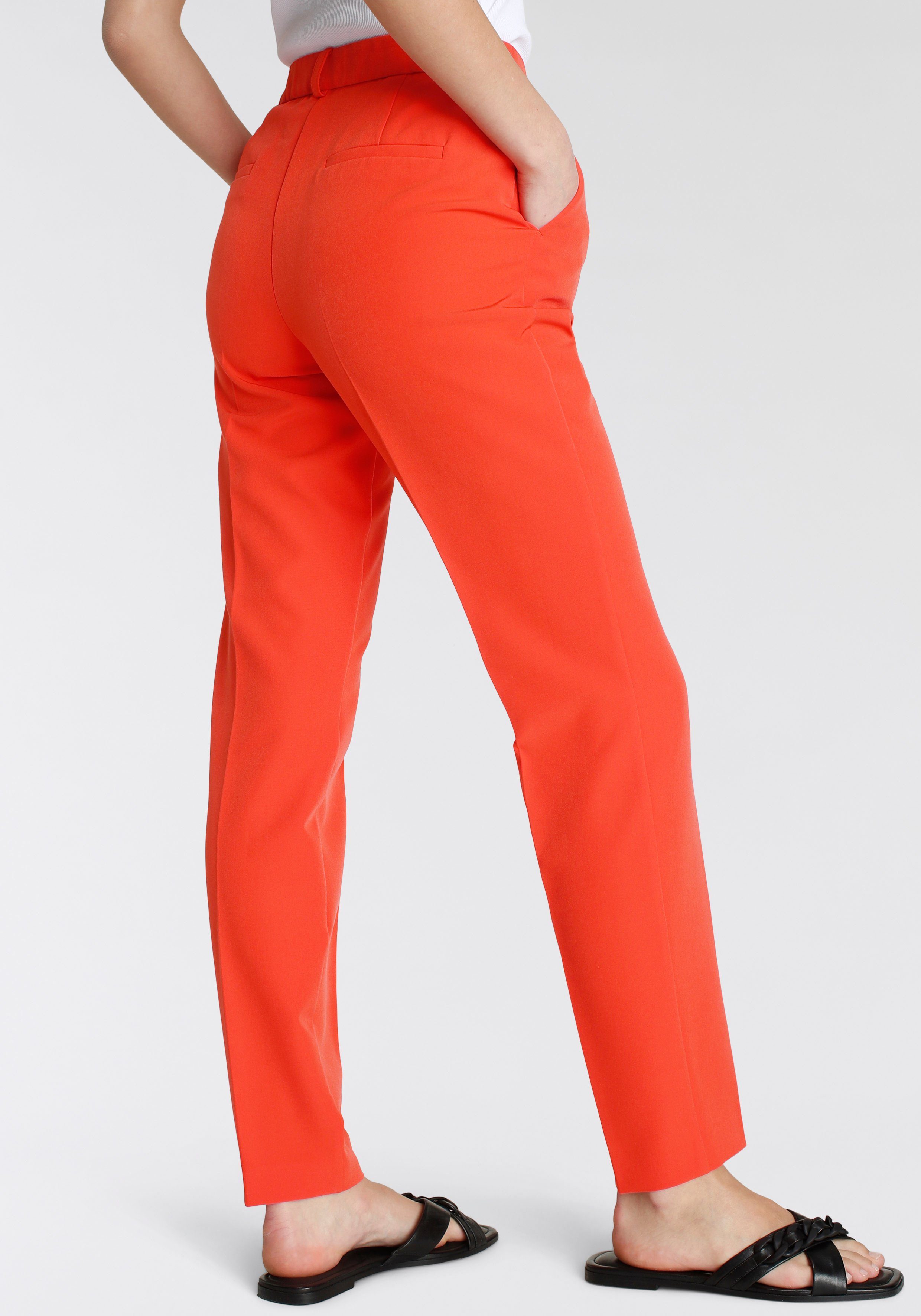 Tamaris Anzughose in Trendfarben orange nachhaltigem (Hose Material) aus