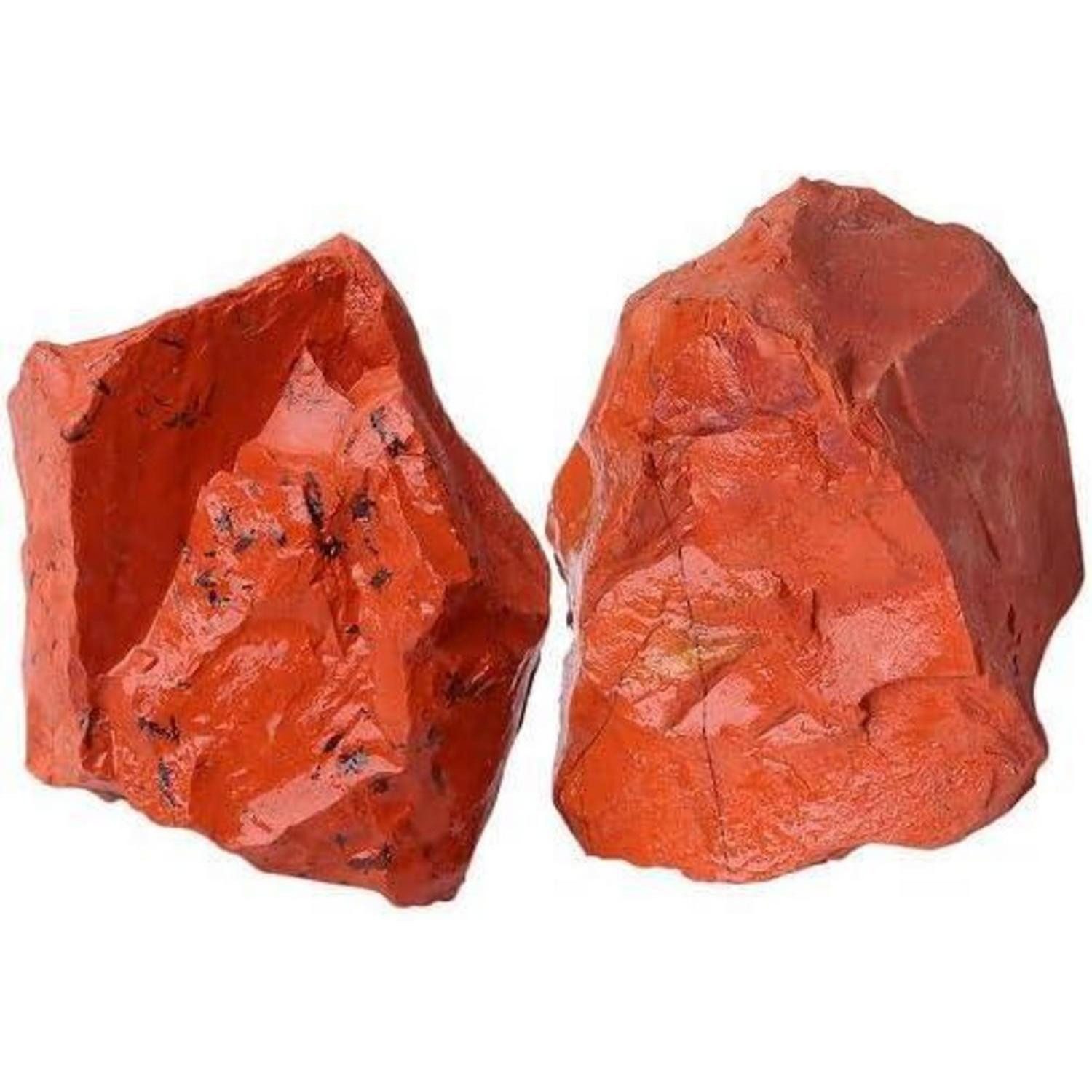 LuxusKollektion Stein Roter Jaspis Stein 2 Stück Naturstein Kristalle Schmucksteine