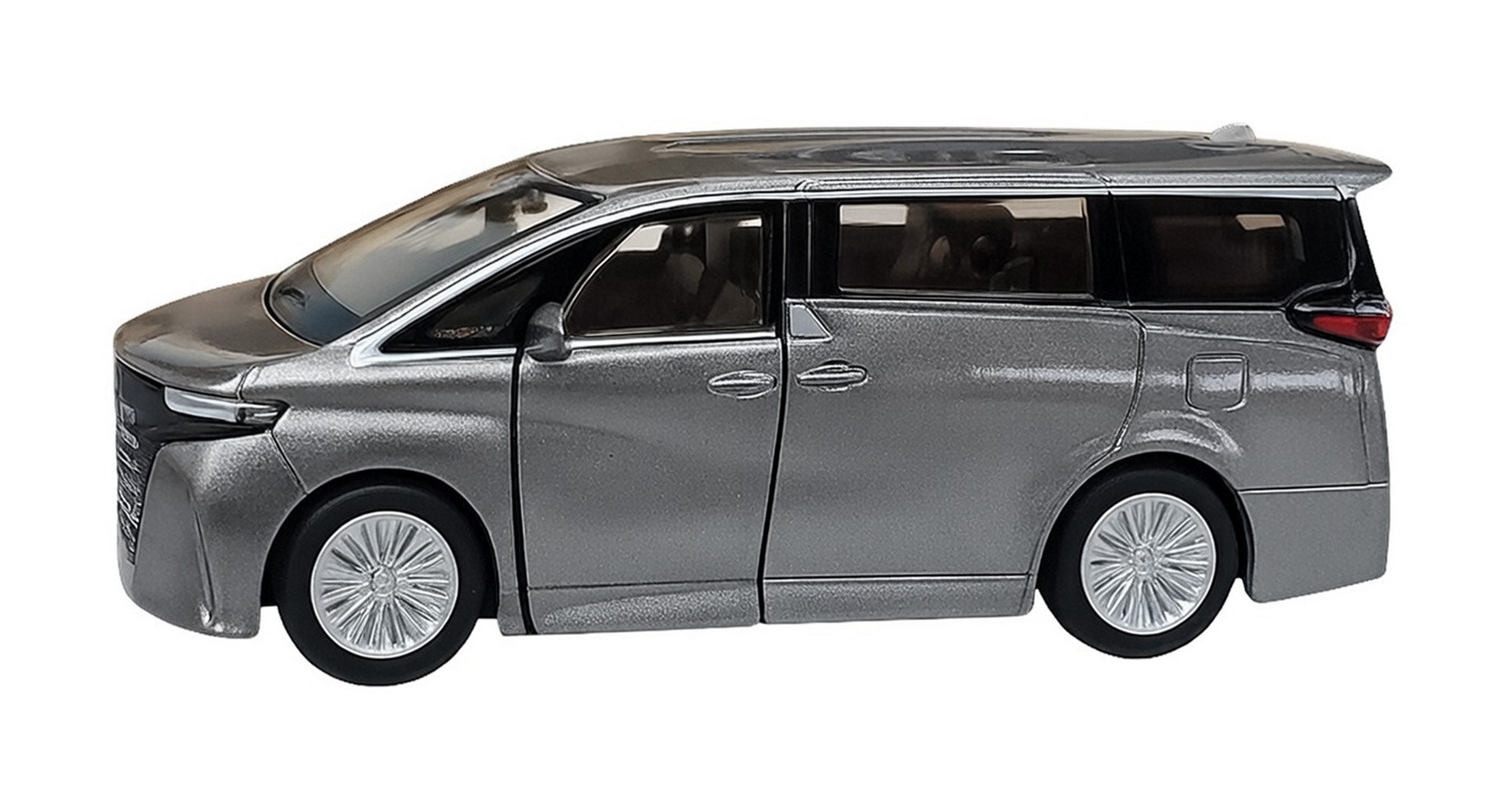 Welly Modellauto Toyota Alphard 2024 Modellauto aus Metall Rückzug 29 (Grau-Metallic), Modell Auto Spielzeugauto Spielzeug Kinder Geschenk