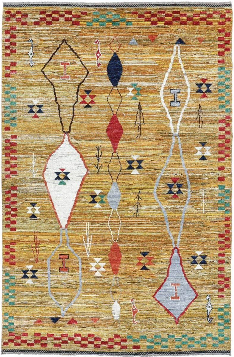 Trading, Höhe: Orientteppich Berber Handgeknüpfter mm Nain rechteckig, 196x307 Ghashghai 10 Orientteppich, Moderner