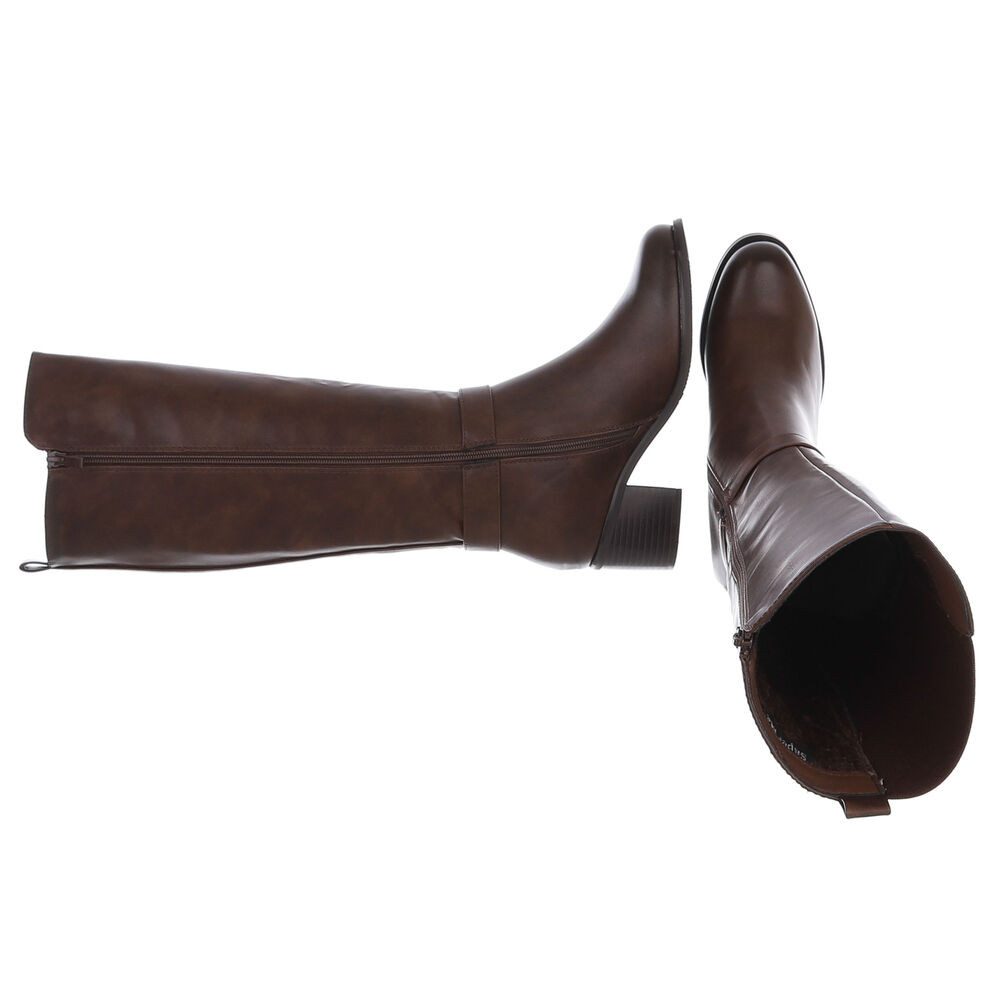 Ital-Design Elegante Damen-Stiefel mit Blockabsatz für Alltag und Freizeit günstig online kaufen