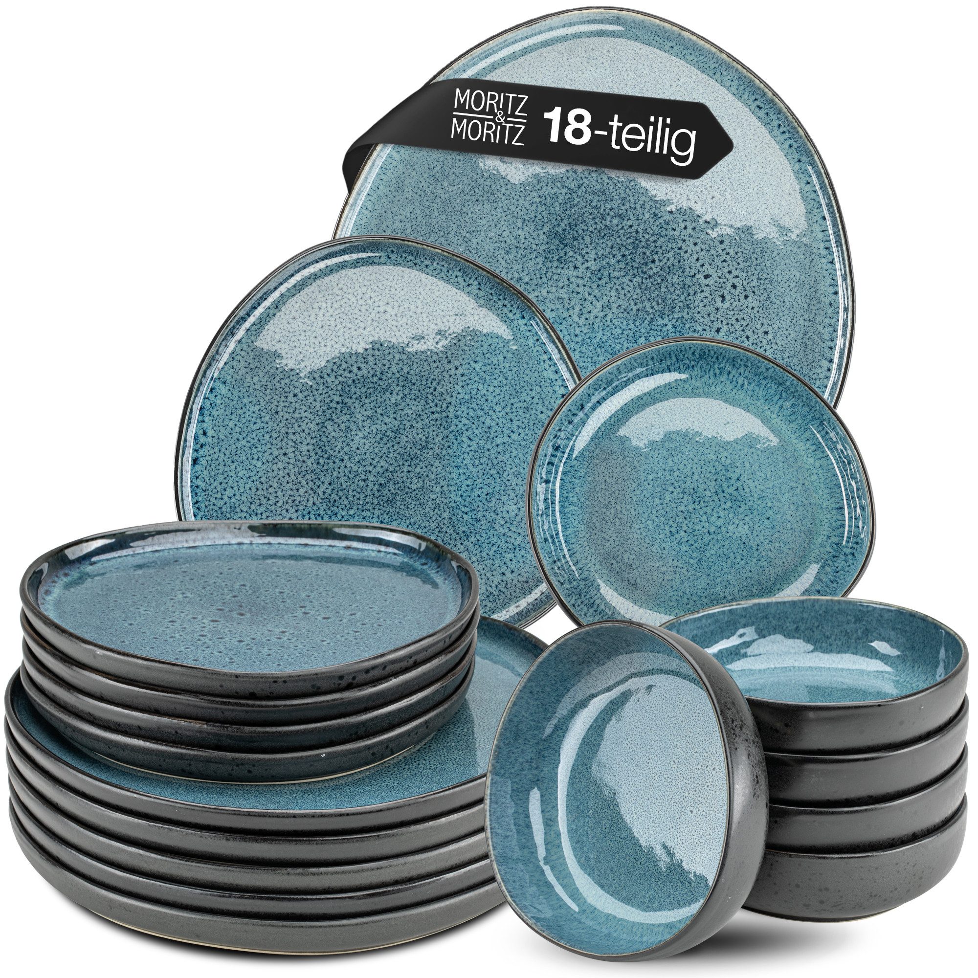 Tafelservice ORGANIC blau Geschirrset