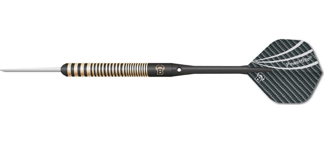 BULL'S Dartpfeil Steeldarts. Bull´s, Metis, Messing, 21g, Schwarz
