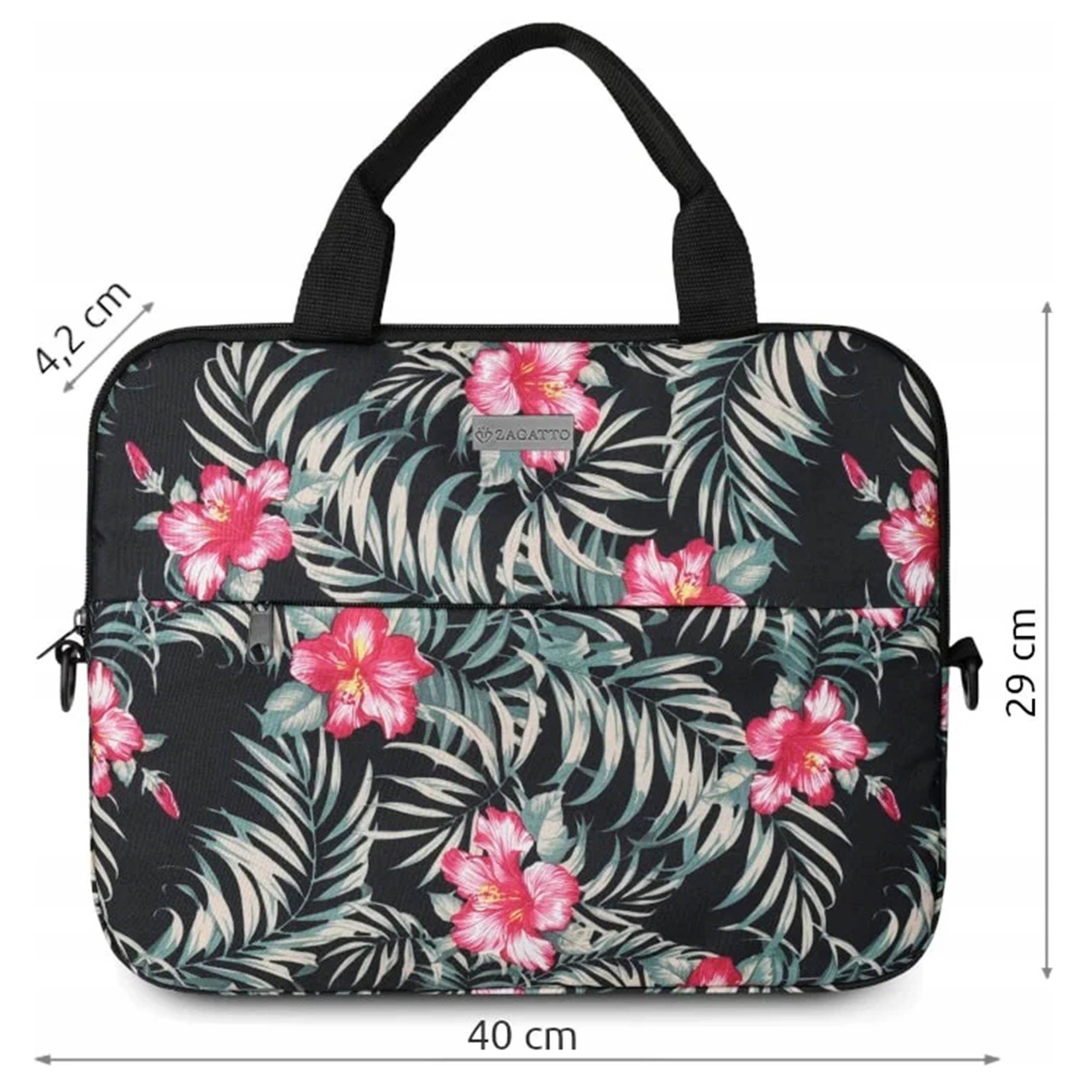 Sarcia.eu Businesstasche Laptop-Tasche Blumen Zagatto 32x41,5x5cm 15,6" in Blätter und