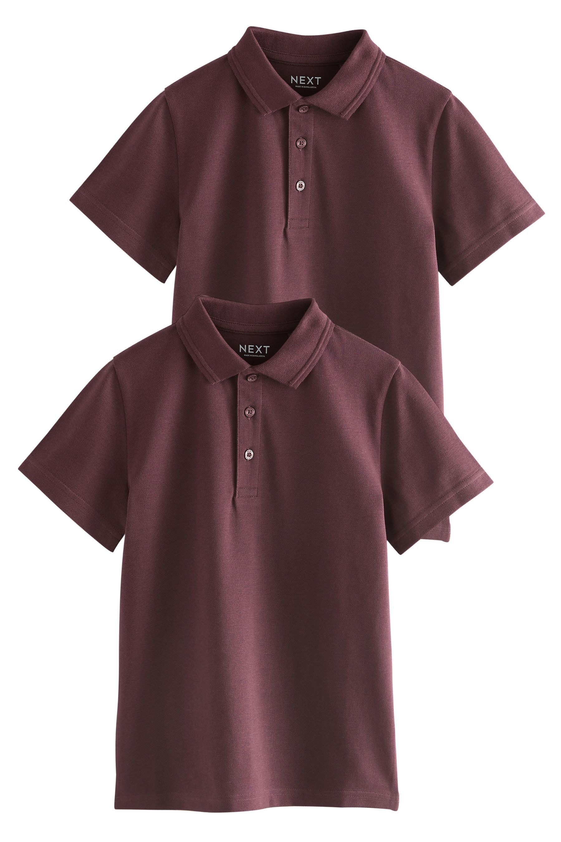 Next Poloshirt Schul-Poloshirts aus Baumwolle im 2er-Pack (2-tlg)