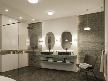Paulmann Deckenleuchte Selection Bathroom Luena IP65 max. 1x35W Weiß Glas/Metall, ohne Leuchtmittel, GU10