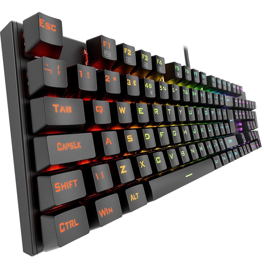 Redragon 105-Key RGB Mechanical Gaming-Tastatur (Double-Shot  Tastenkappen,LED)
