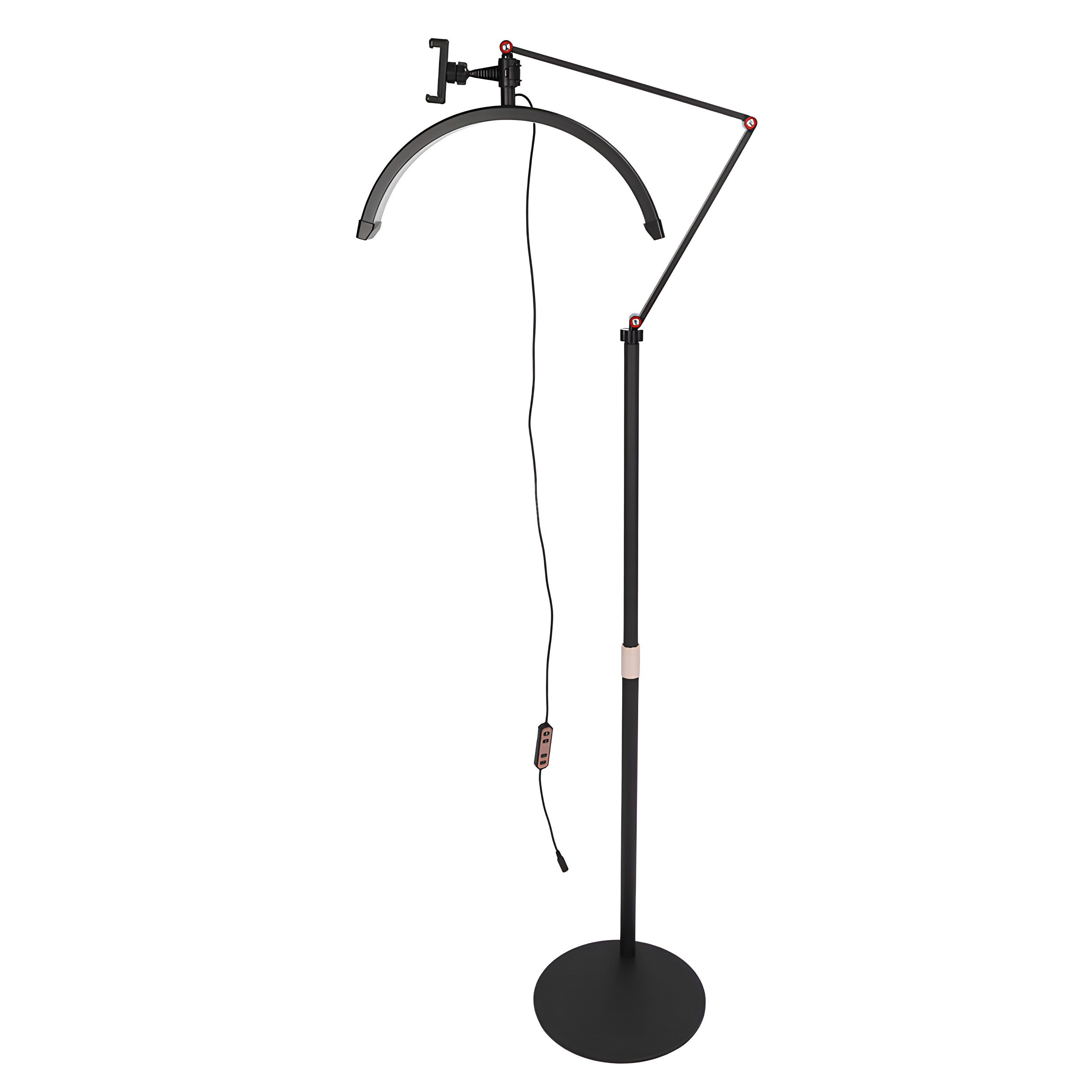 LED Stehlampe Stehlampe HD-M2X 20W Boden LED Videoleuchte dimmbar halbmondförmig