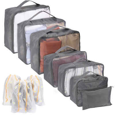 Belle Vous Konferenzmappe Graues Koffer Organizer Set für Reisen - 10er Pack