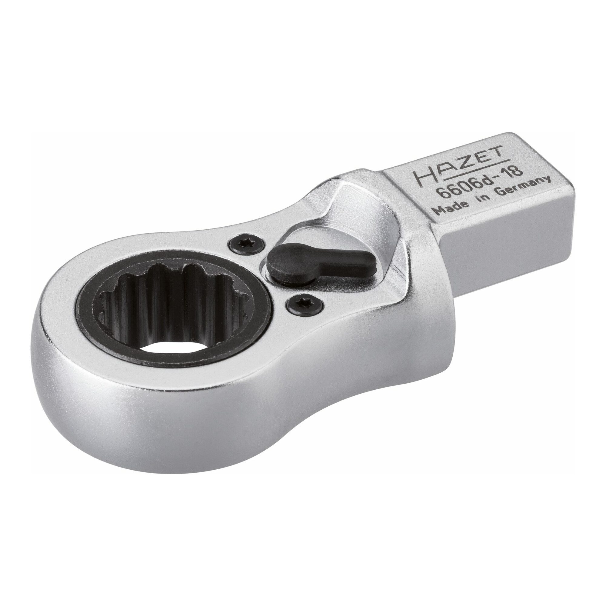 HAZET Schraube HAZET Einsteck-Ratschen-Ringschlüssel 6606D-18 Einsteck-Vierkant 14 x
