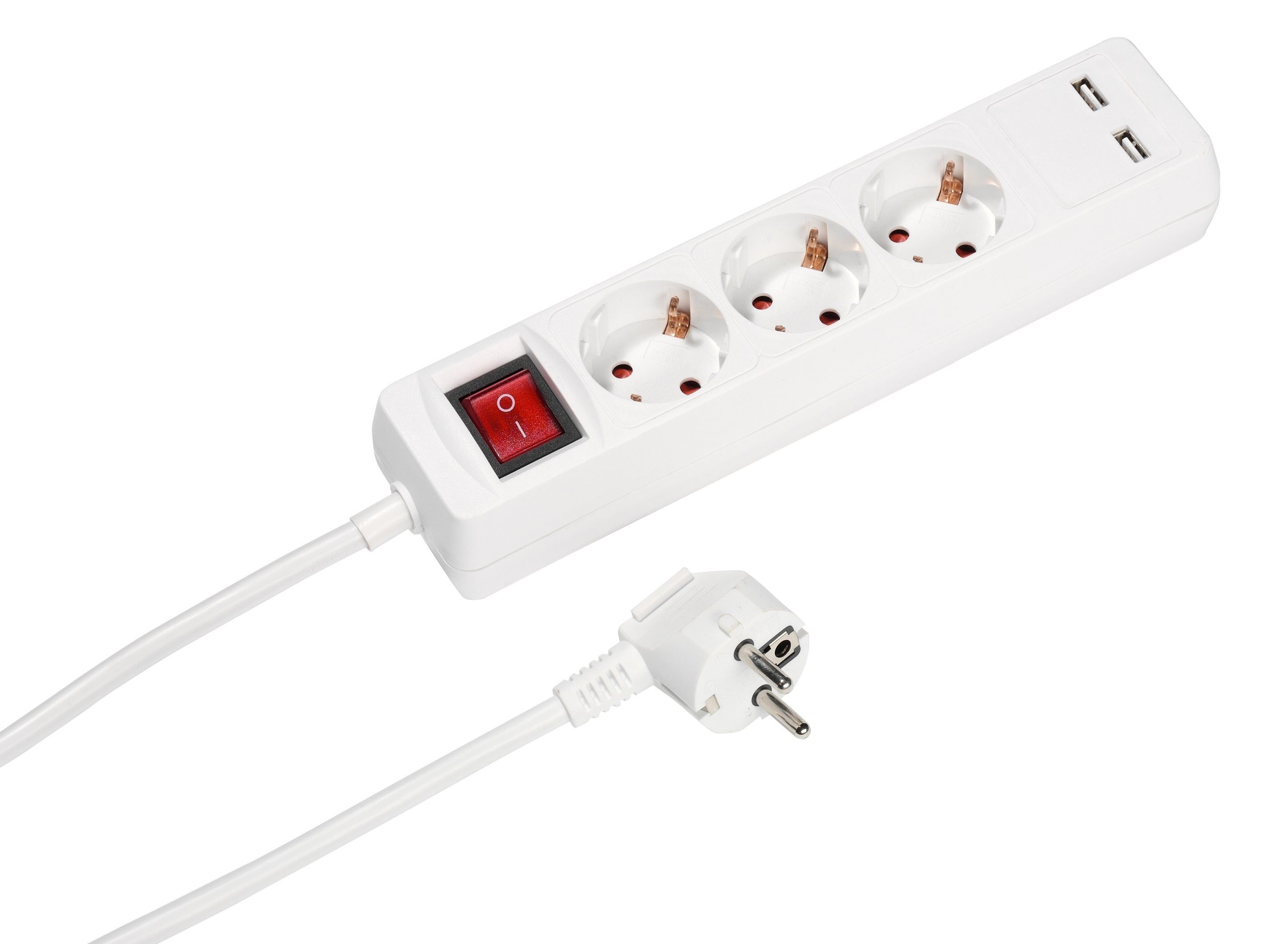 Vivanco 3-fach Steckdosenleiste mit Schalter (39613) Steckdosenleiste