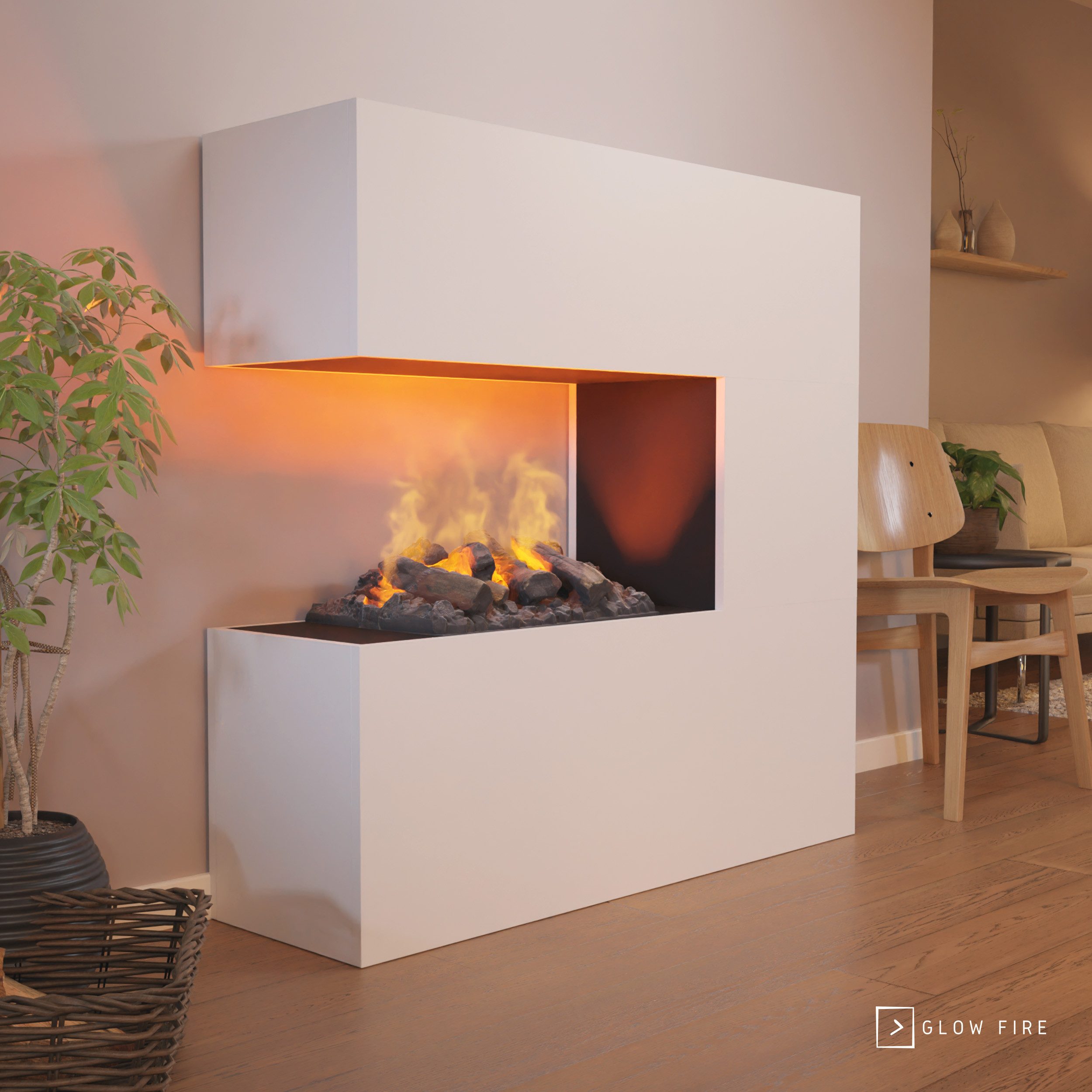 GLOW FIRE Elektrokamin Schiller Wasserdampf Kamin, Elektrischer Kamin, Wass günstig online kaufen