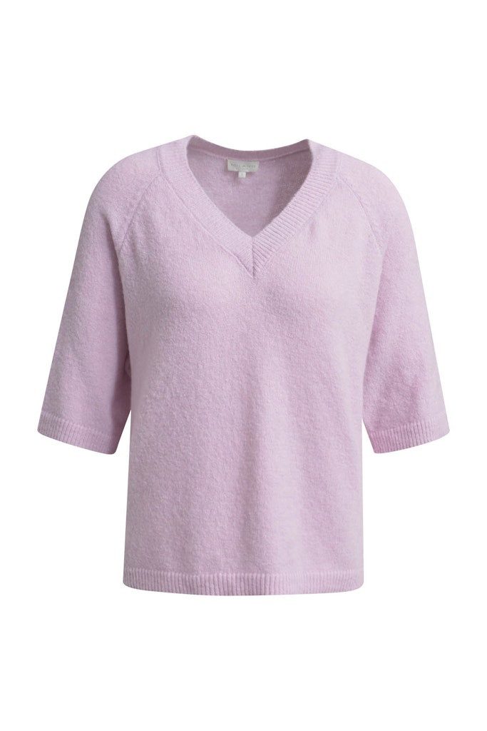 Strickpullover LOOSE FIT V-NECK PULLOVER WITH 1/2