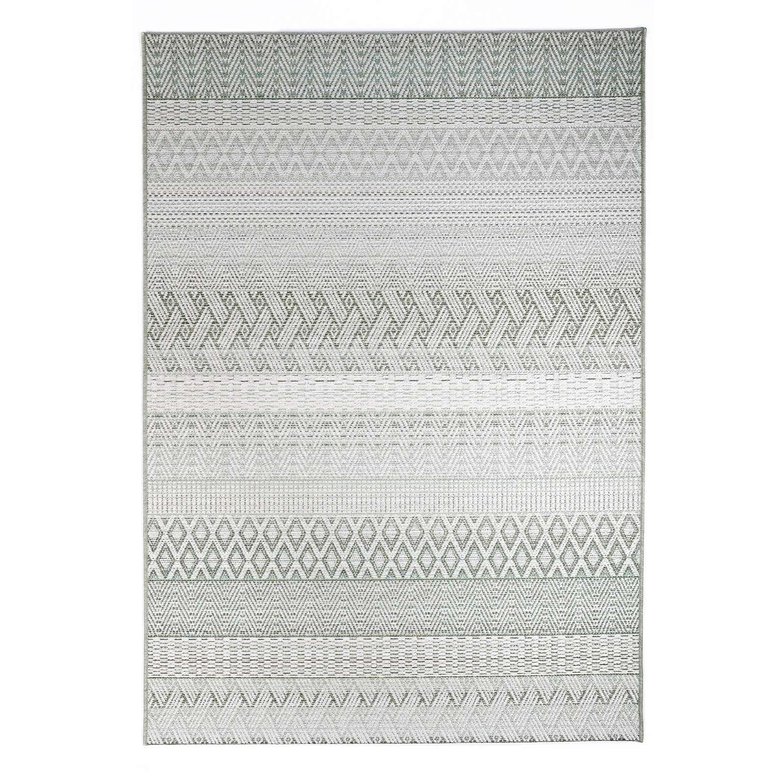 TaraCarpet Teppich In & Outdoor Teppich Brandon 98003 Ethno, rechteckig, Höhe: 6 mm, sisal optik grün Wohnzimmer Terrasse Garten Balkon Küche 80x150 cm