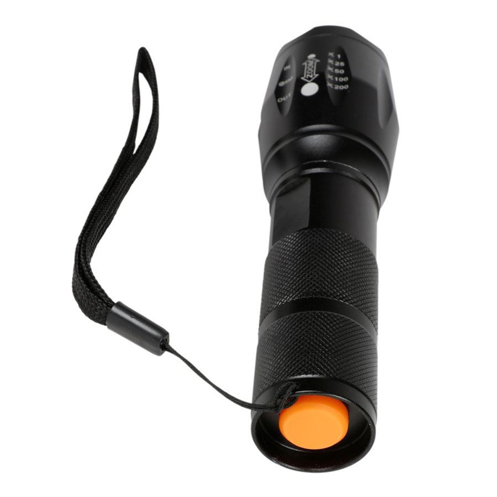 Deluxa LED Taschenlampe LED Taschenlampe Militär Polizei Zoom 1000m Leuchtweite Campinglampe (1-St)