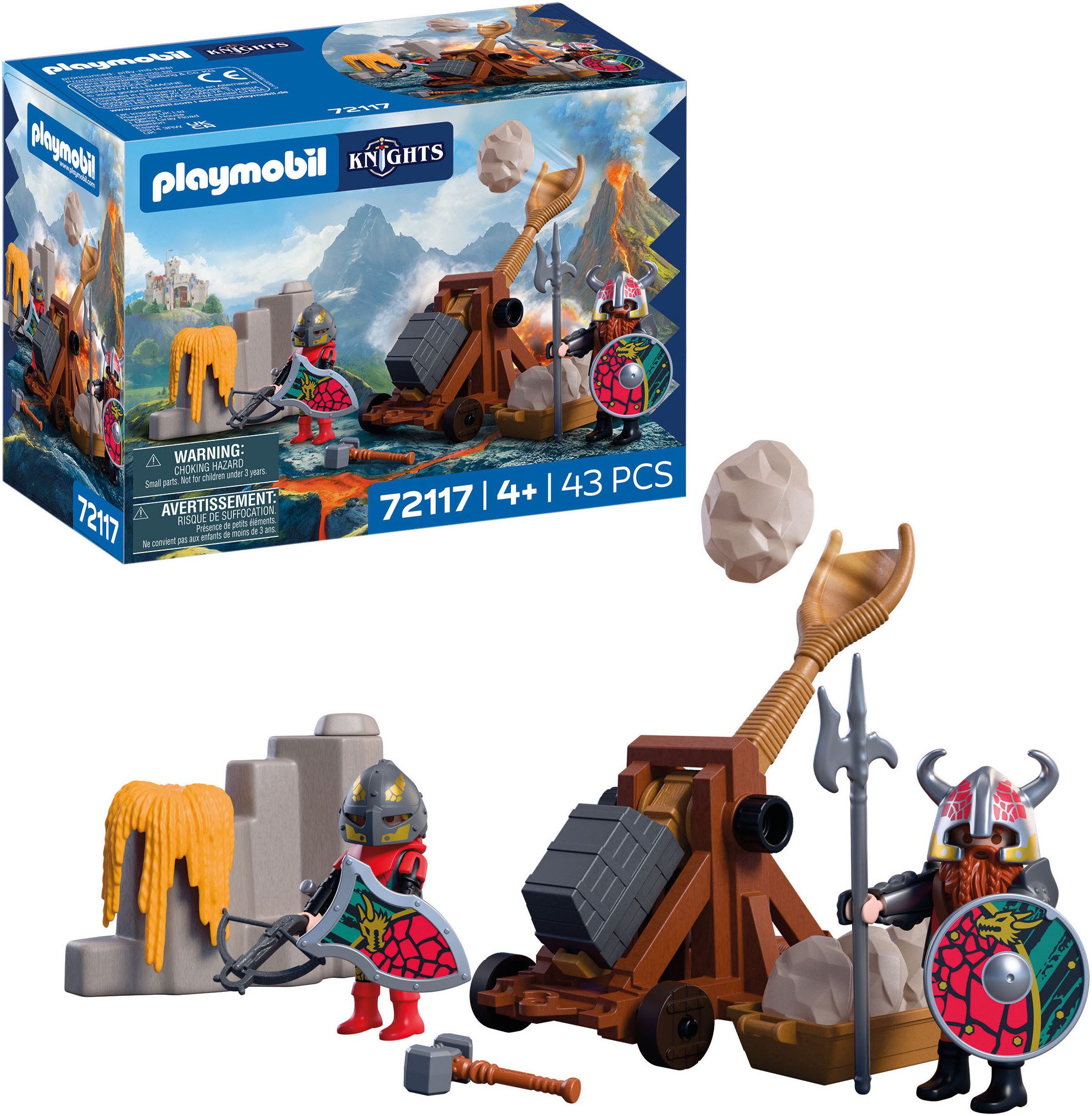 Playmobil® Steinkatapult Drachenritter (72117), Knights Konstruktions-Spielset, (43 St)