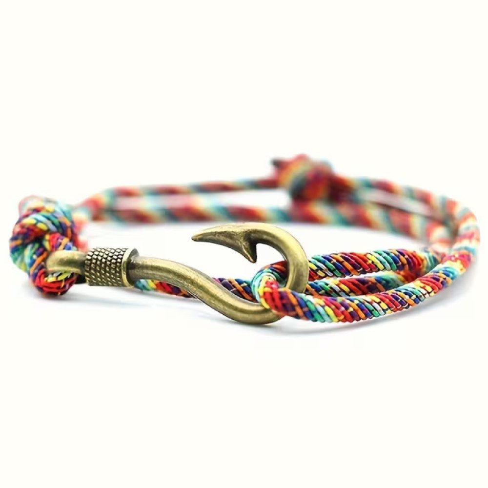 Ware aus aller Welt Armband Kordelarmband Wickelarmband mit Hakenverschluss bunt verstellbar