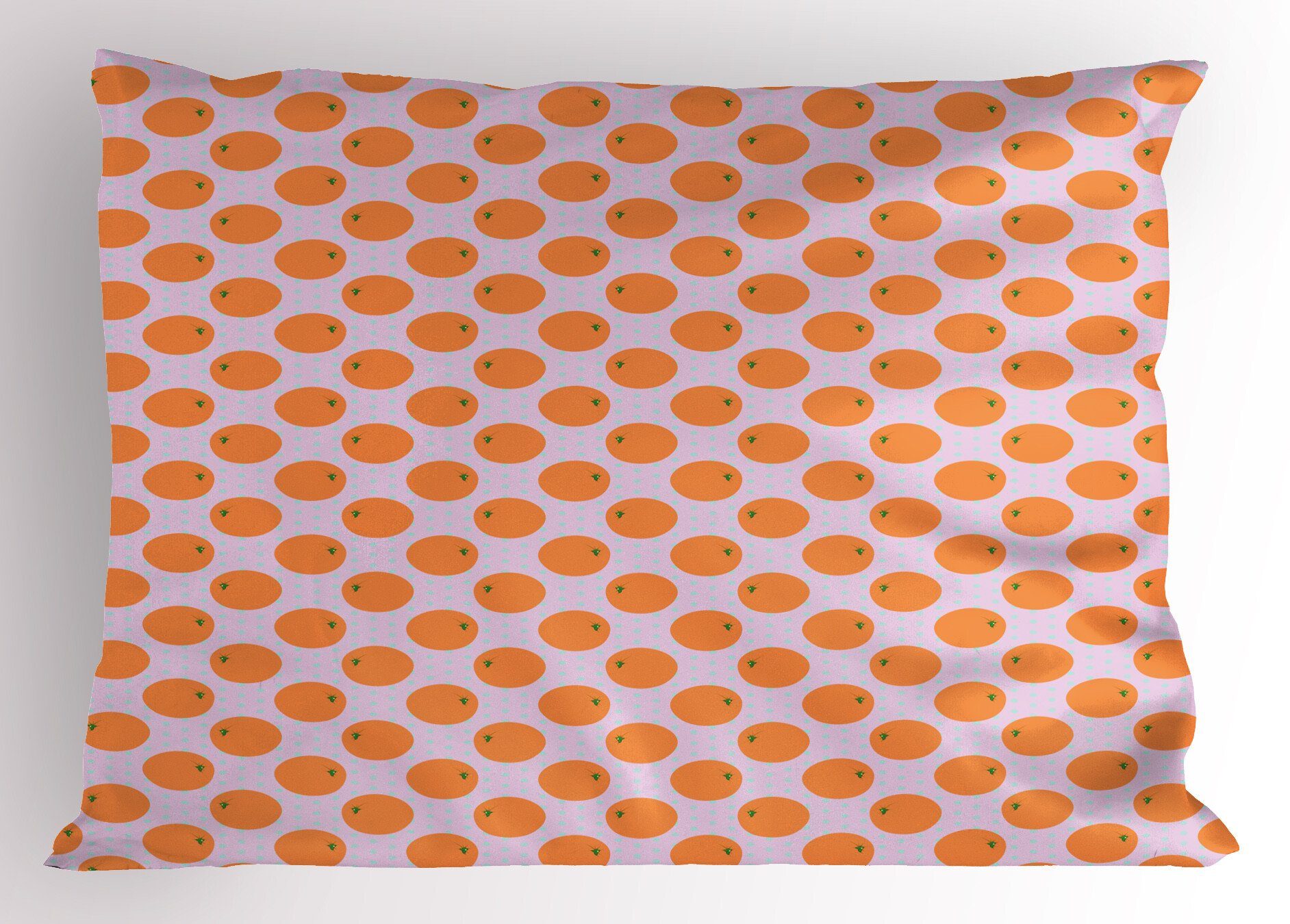 Kissenbezüge Dekorativer Standard King Kissenbezug, Zitrusfrucht Tupfen Orange auf Abakuhaus Size Stück), (1 Gedruckter