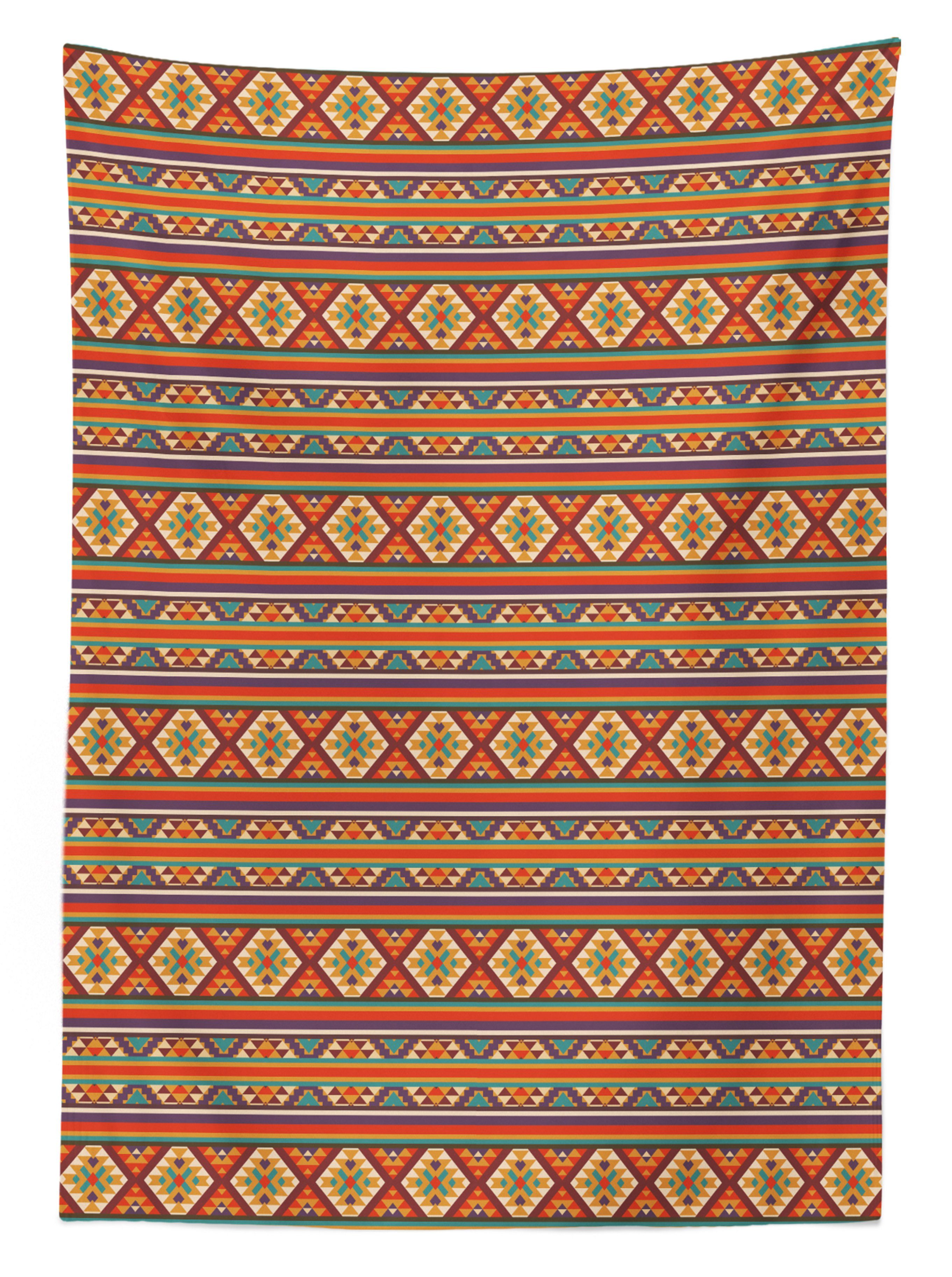 Abakuhaus Tischdecke Farbfest Waschbar Für Außen Aztec Klare Bereich Tribal geeignet Farben, Bunt den