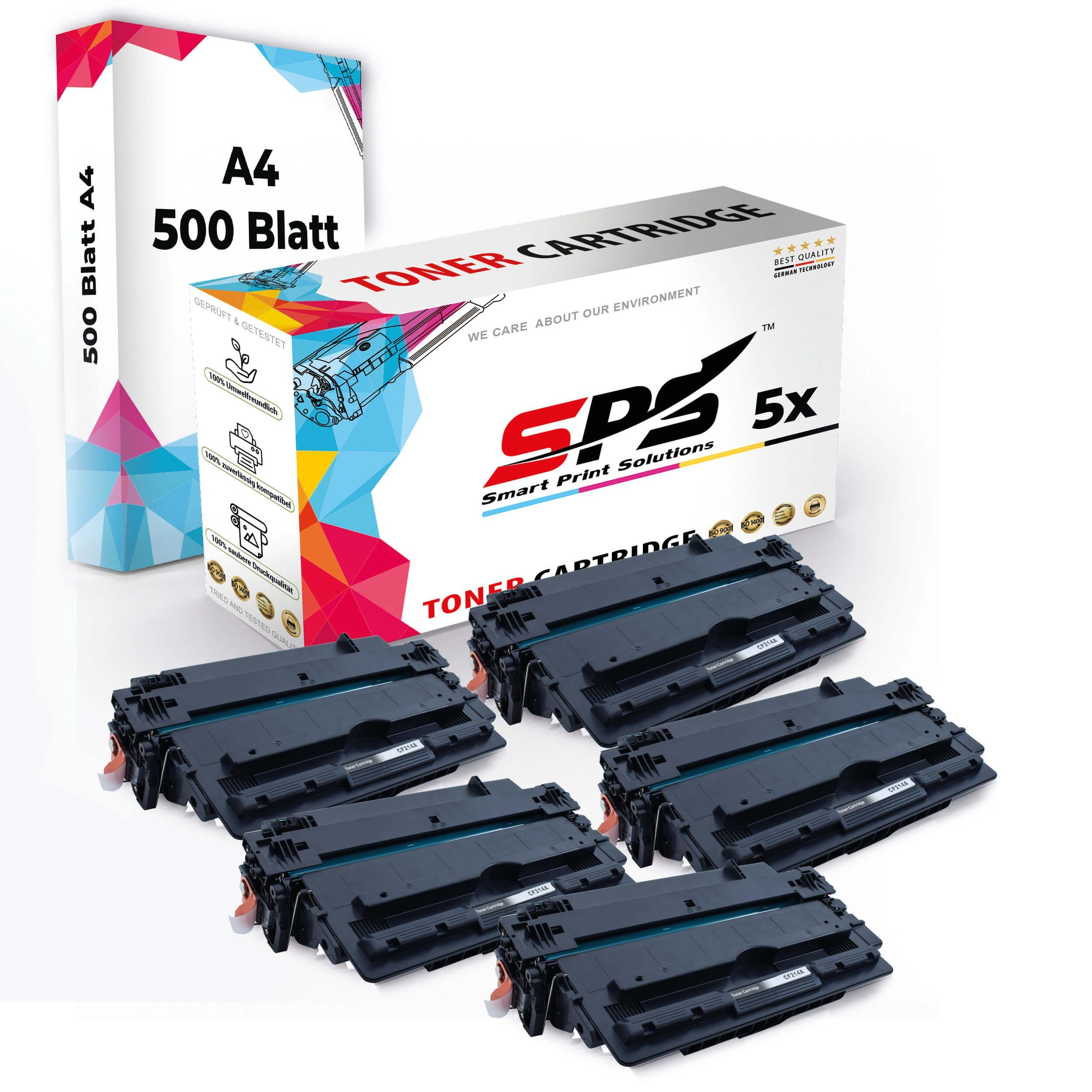 SPS Tonerkartusche Druckerpapier A4 + 5x Multipack Set Kompatibel für HP LaserJet Enterpr, (5er Pack)