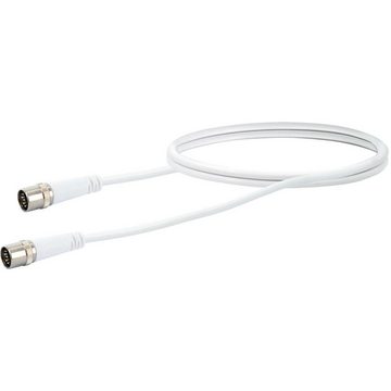 Schwaiger KDSK15042 SAT-Kabel, Koaxialkabel, Klasse A, 10dB, 1,5m, weiß, Modem Anschlusskabel, Self Install
