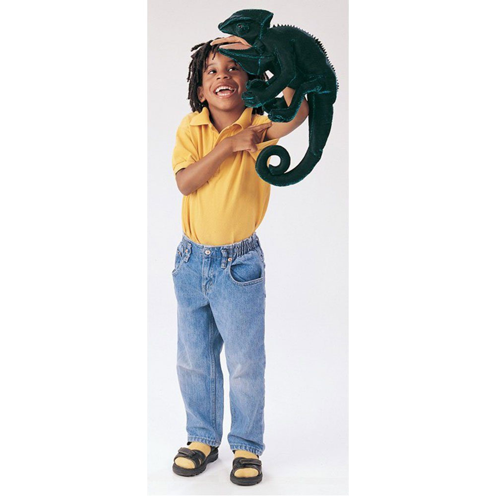 Folkmanis Handpuppen Handpuppe Folkmanis Handpuppe Chamäleon 2215 (Packung)