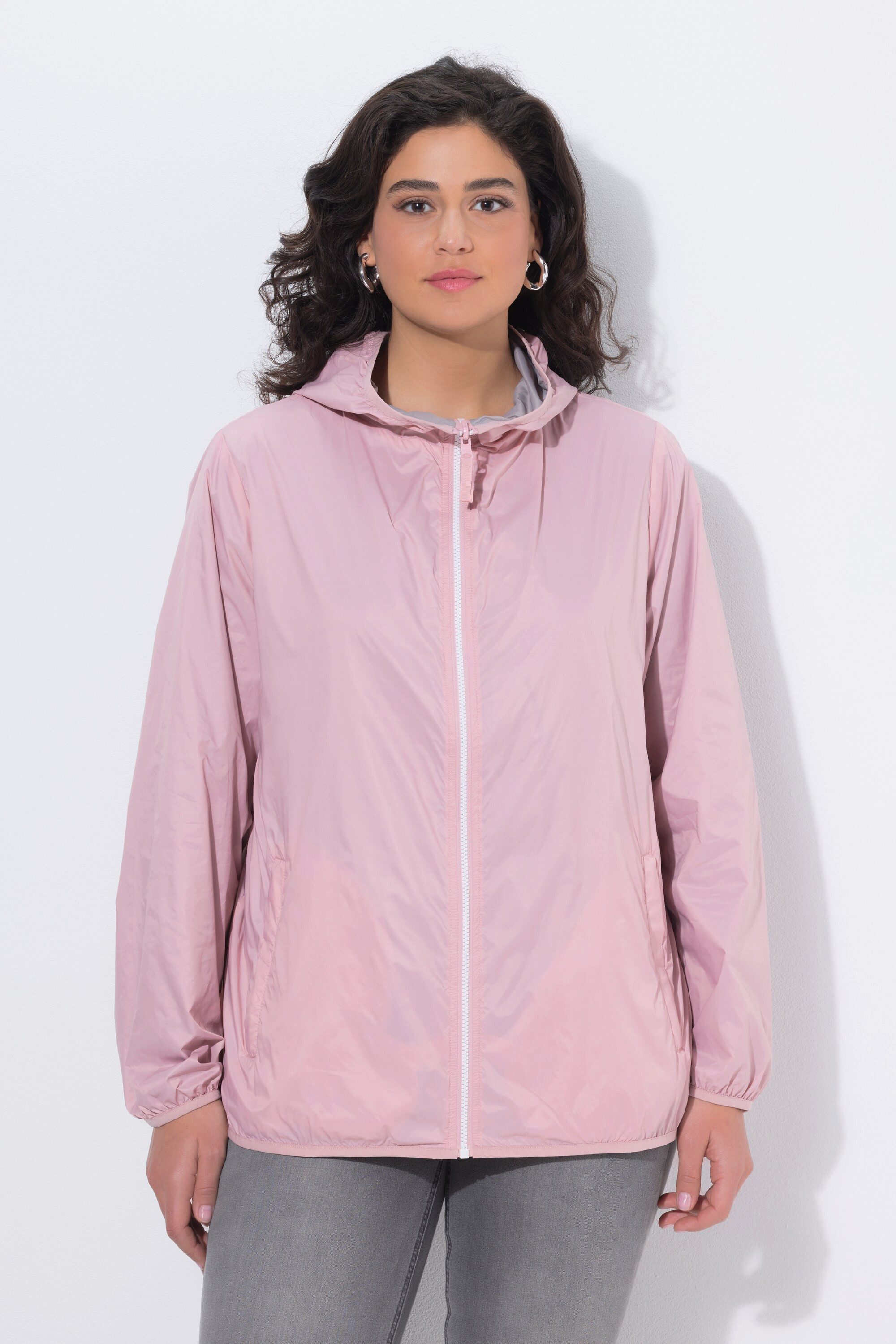 Ulla Popken Outdoorjacke HYPRAR Wendejacke wasserabweisend Kapuze