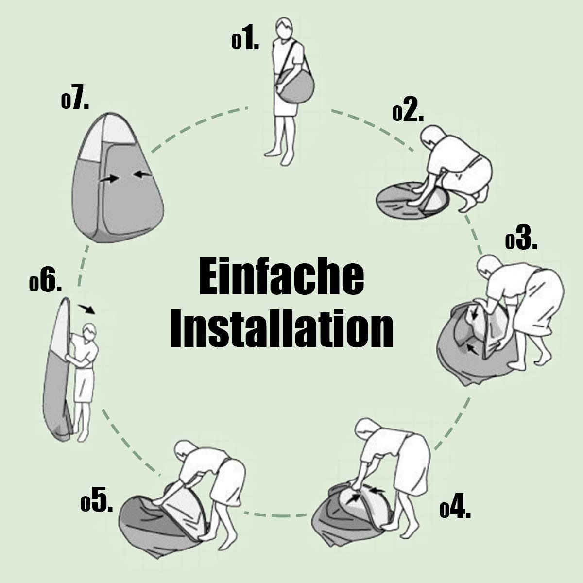 KOMFOTTEU Faltzelt Duschzelt, Pop-Up-System günstig online kaufen