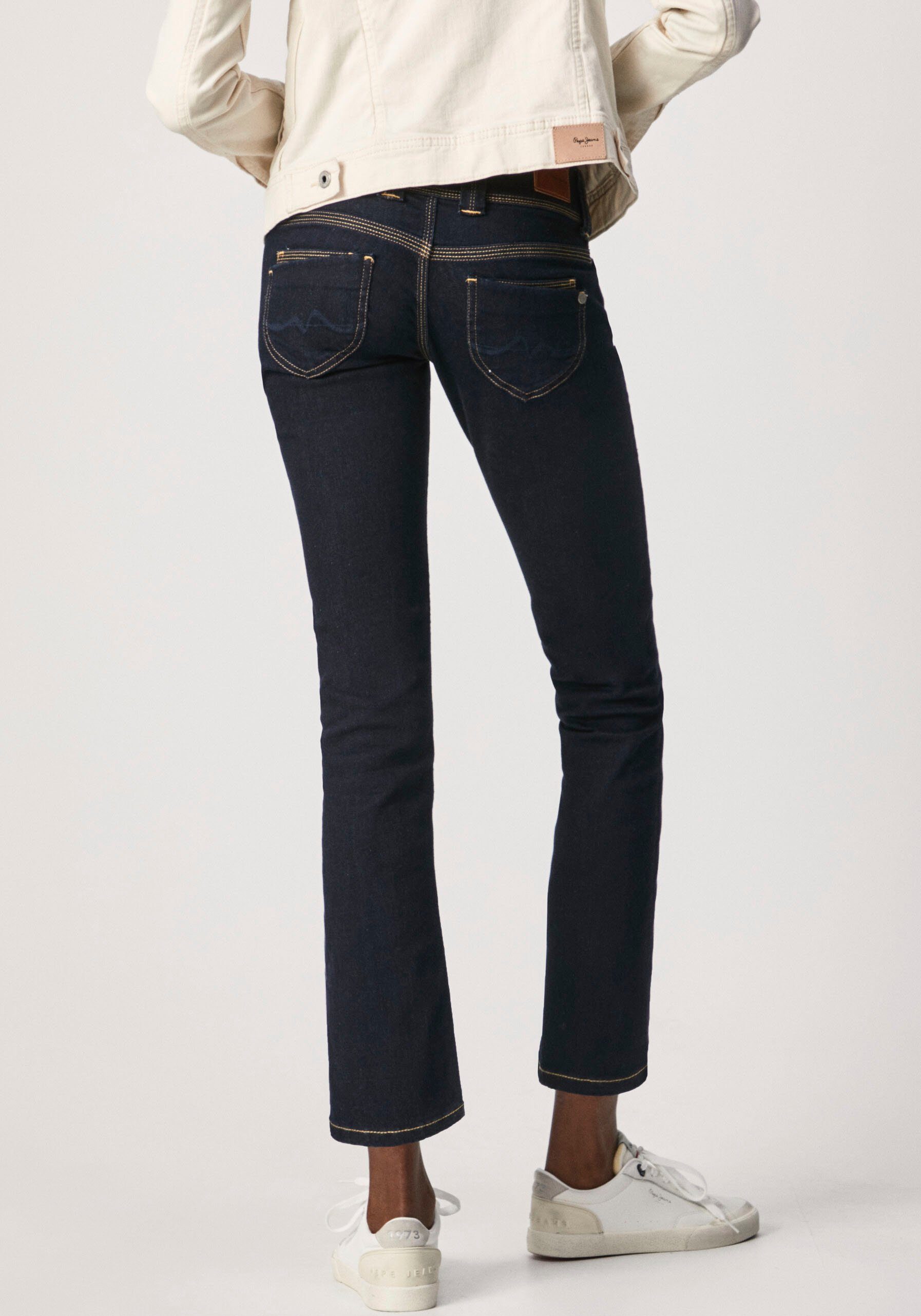 Extra VENUS Regular-fit-Jeans breite mit Pepe Badge, Jeans Gürtelschlaufen