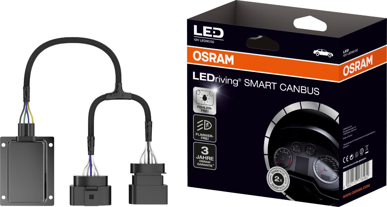 Osram Halogenlampe Osram Adapter LEDriving Smart CanBus LEDSC02-1 für