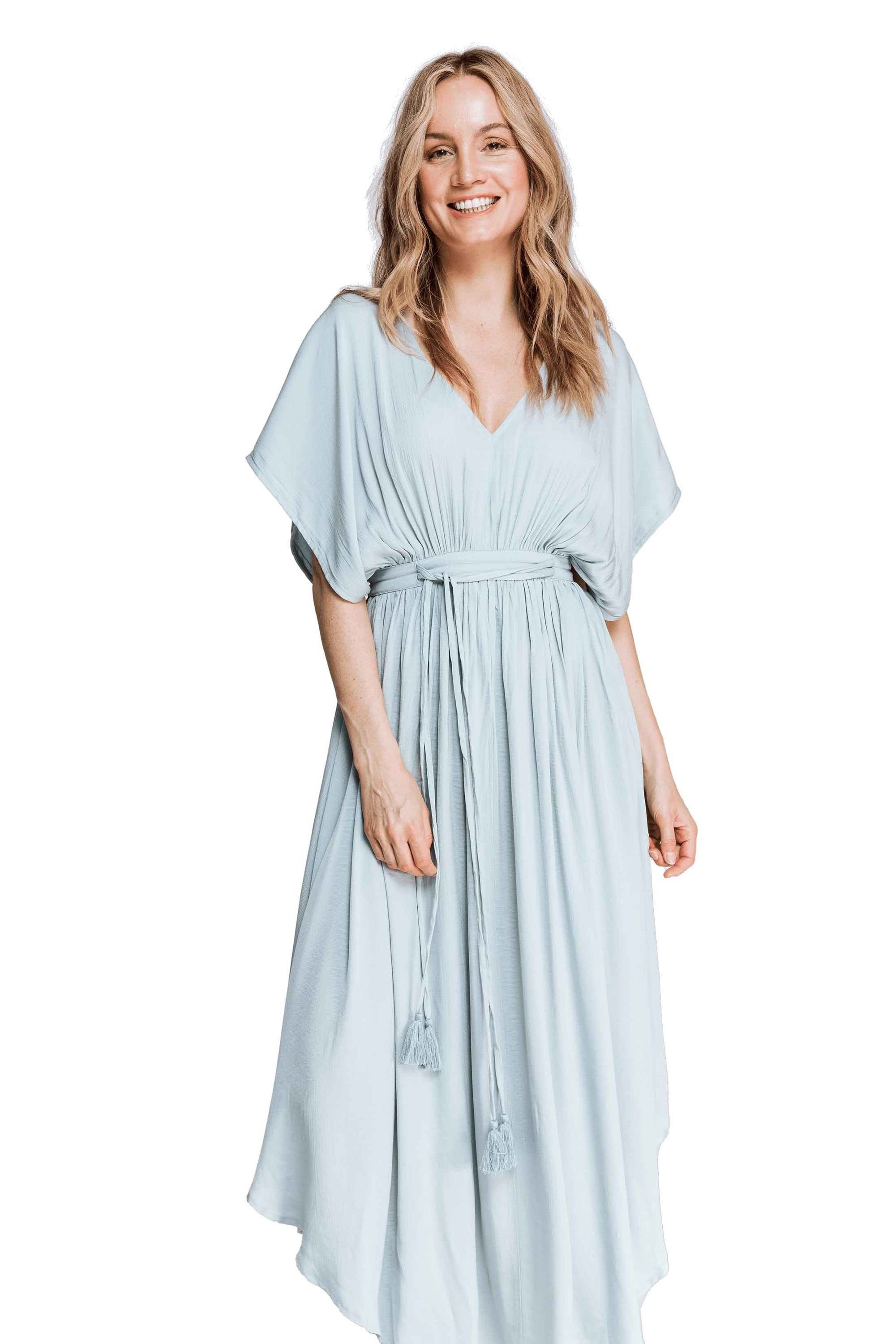 Zhrill Shirtkleid Maxi Sommerkleid VASSE Grün günstig online kaufen