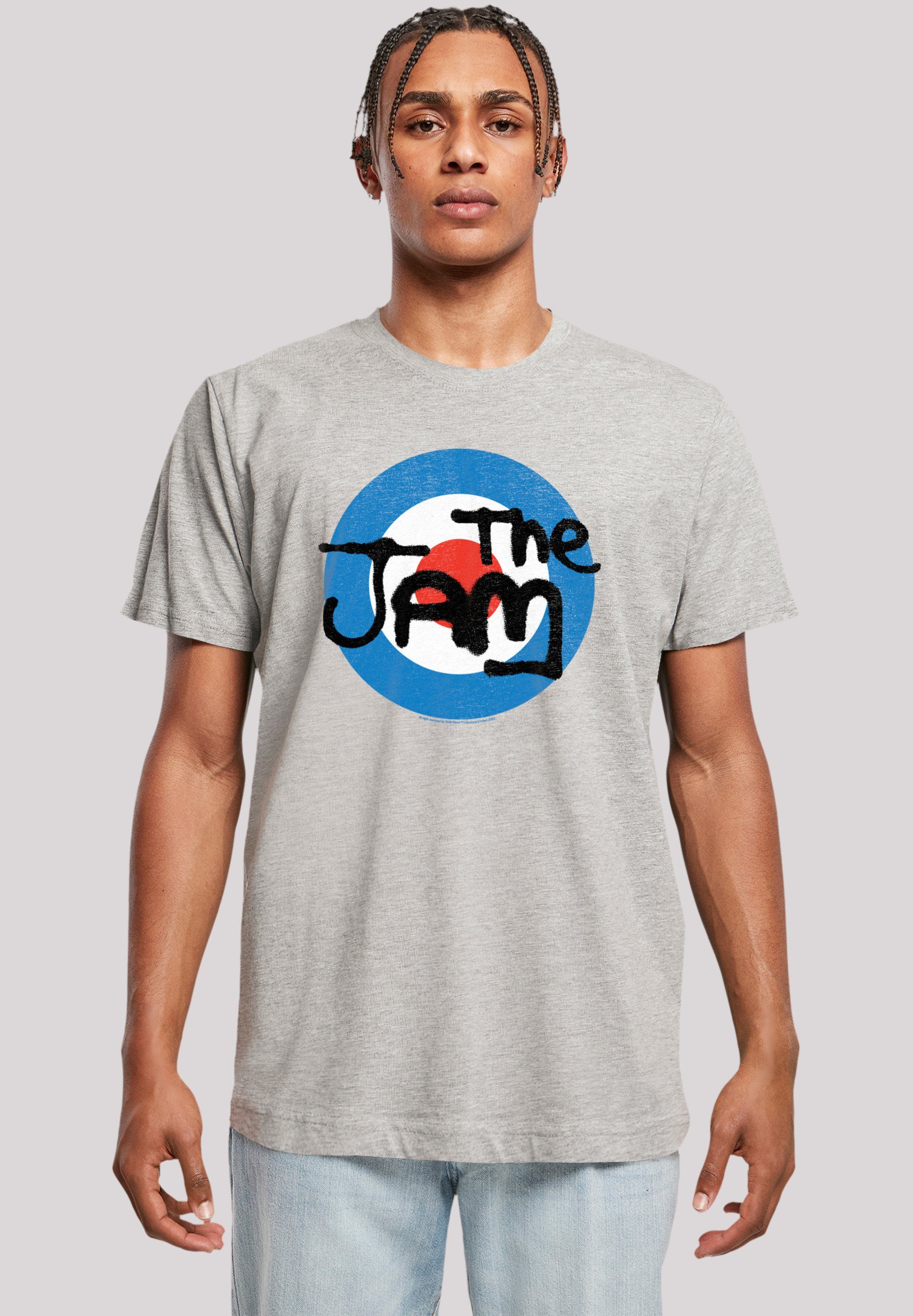The Classic Jam T-Shirt Premium Logo Rippbündchen Hals Doppelnähte am am Saum F4NT4STIC Band Qualität, und