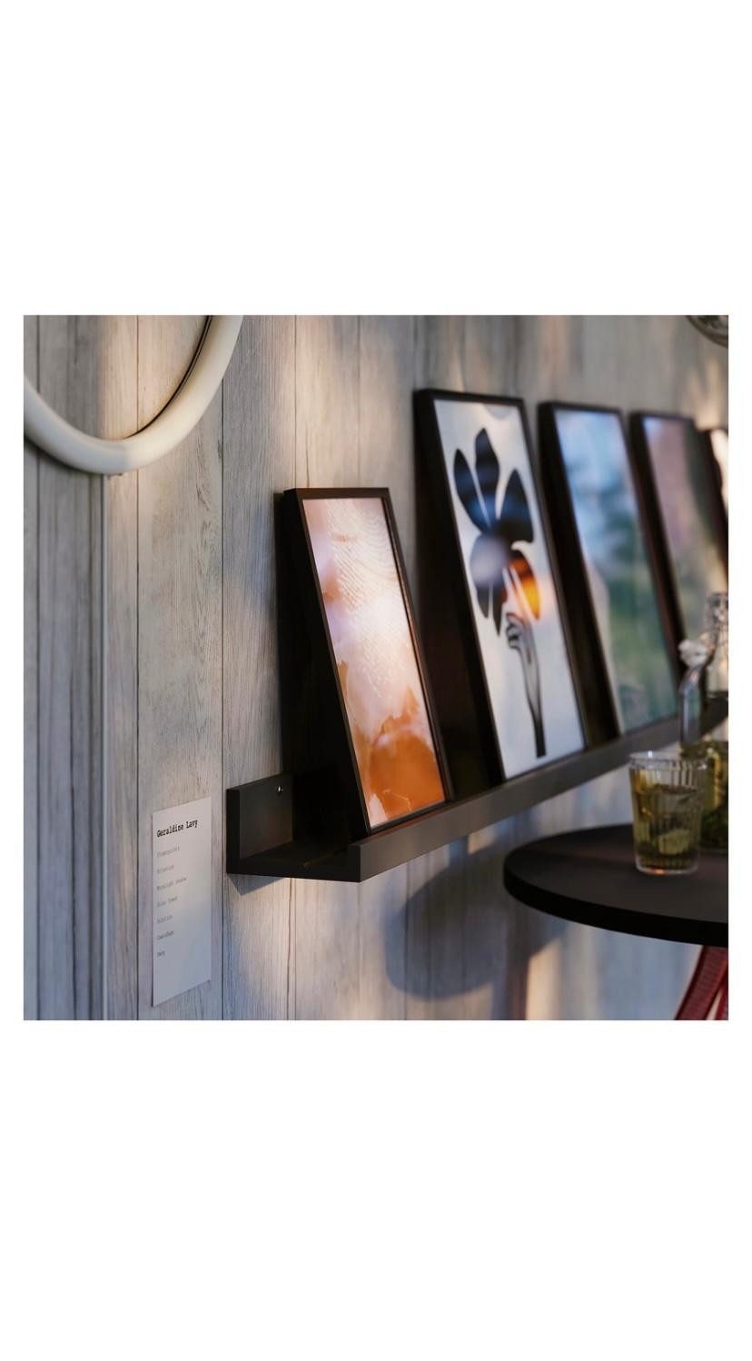 IKEA Bilderleiste IKEA MOSSLANDA Bilderleiste in schwarz; (55cm)